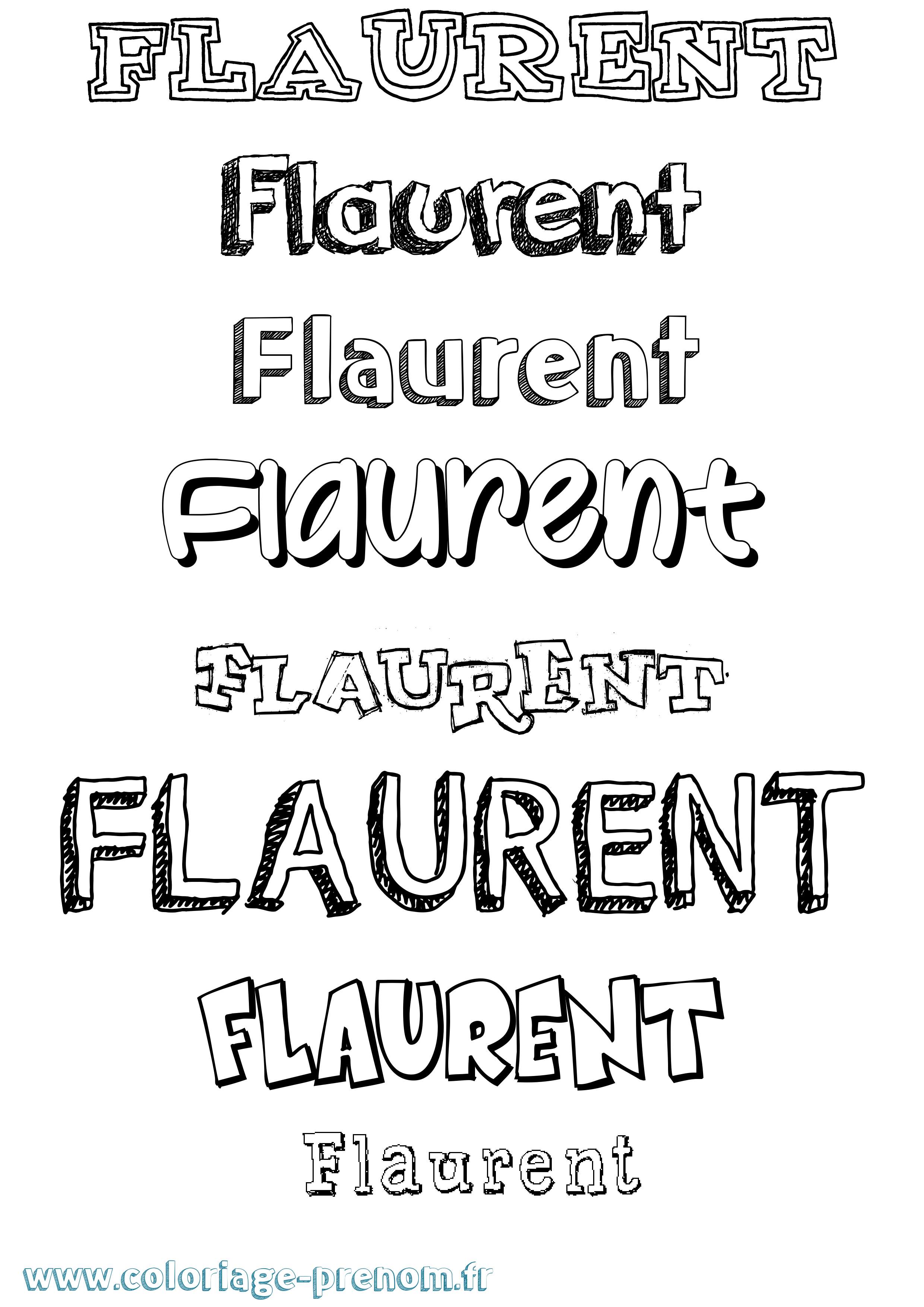 Coloriage prénom Flaurent Dessiné