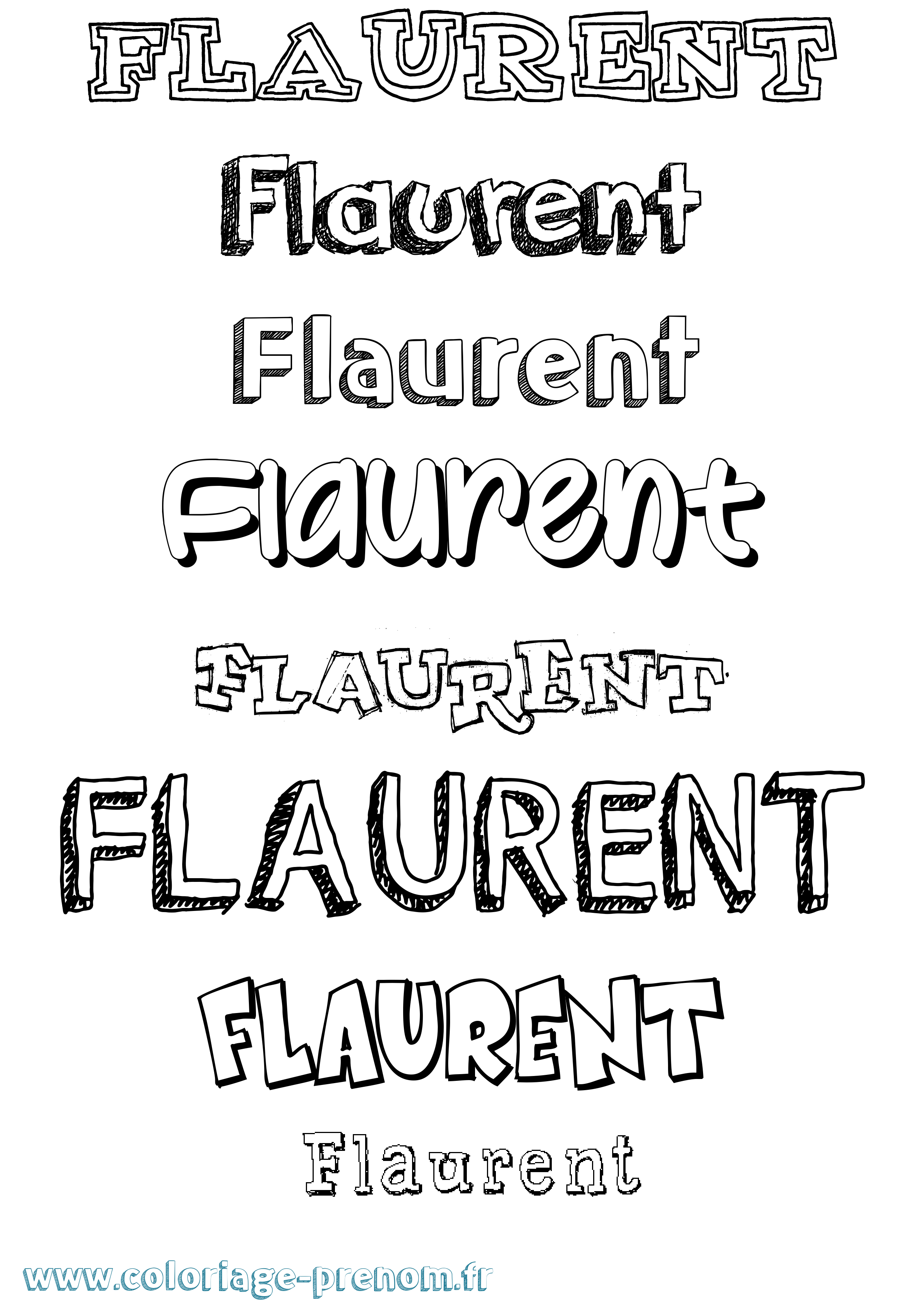 Coloriage Flaurent Dessiné Coloriage prénom Flaurent Dessiné