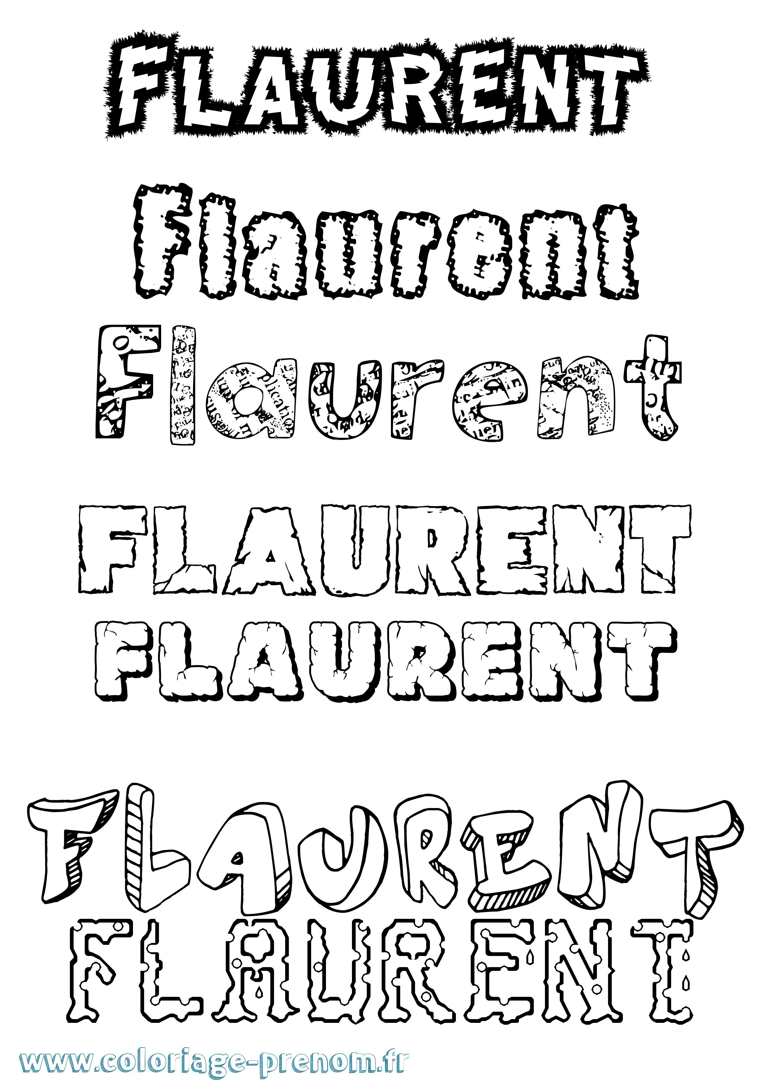 Coloriage Flaurent Destructuré Coloriage prénom Flaurent Destructuré