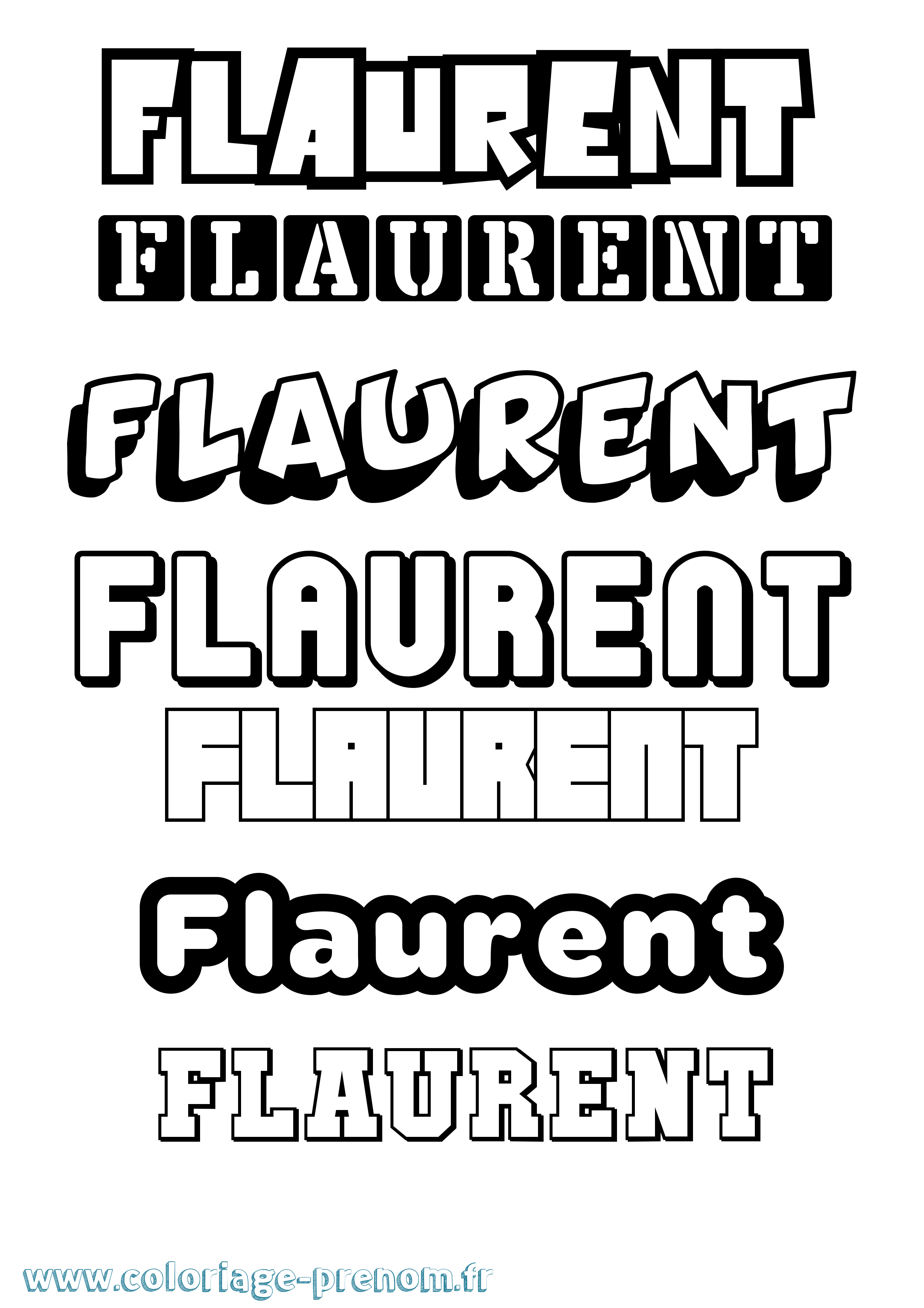 Coloriage prénom Flaurent Simple