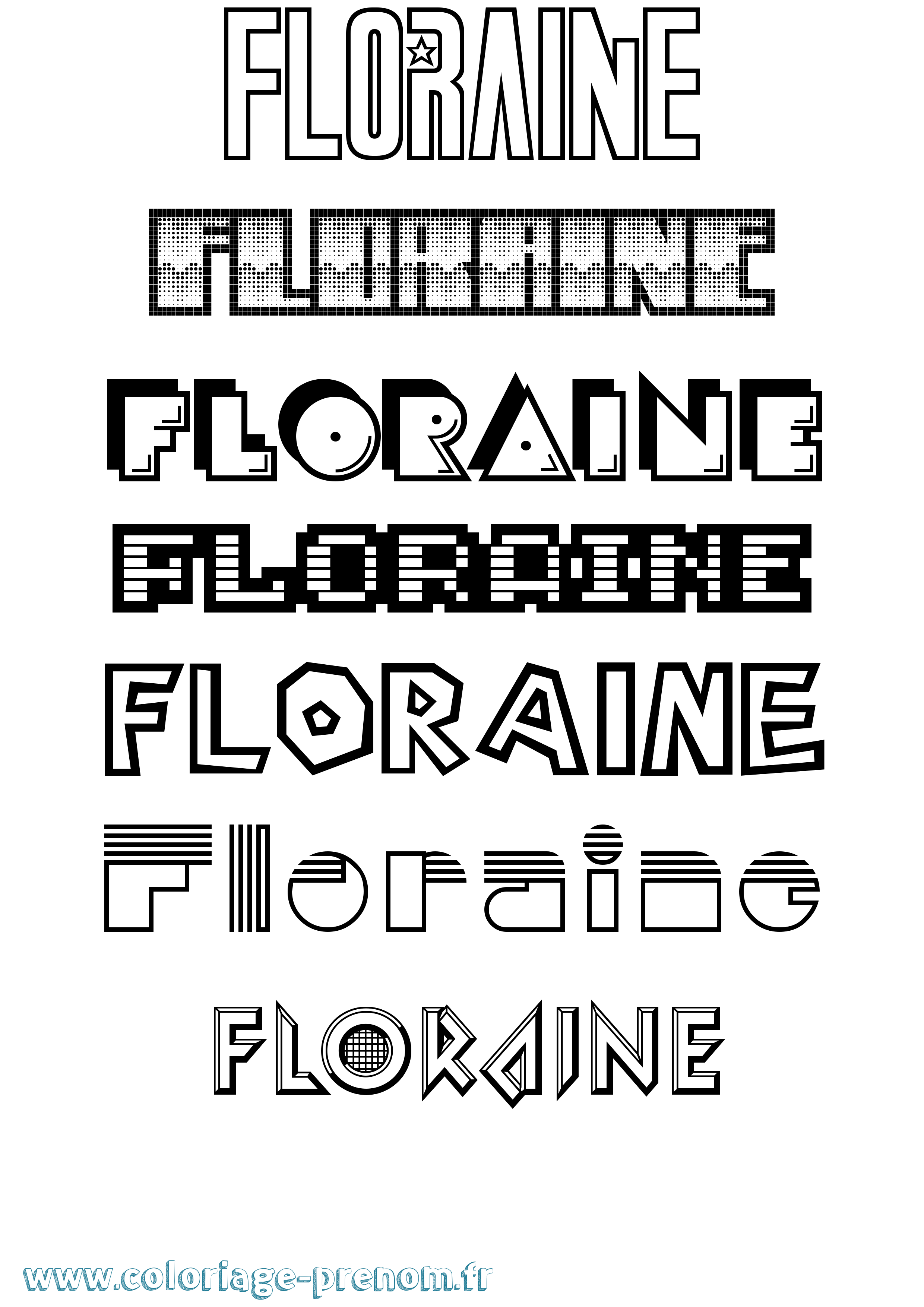 Coloriage Floraine Jeux Vidéos Coloriage prénom Floraine Jeux Vidéos