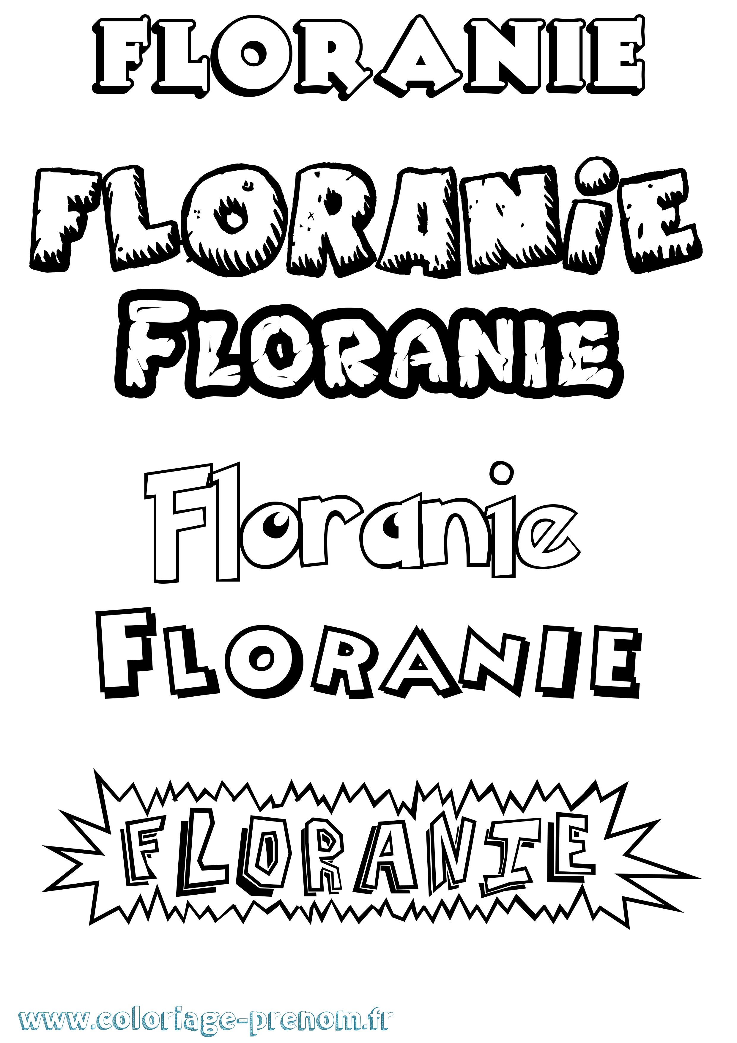 Coloriage Floranie Dessin Animé Coloriage prénom Floranie Dessin Animé