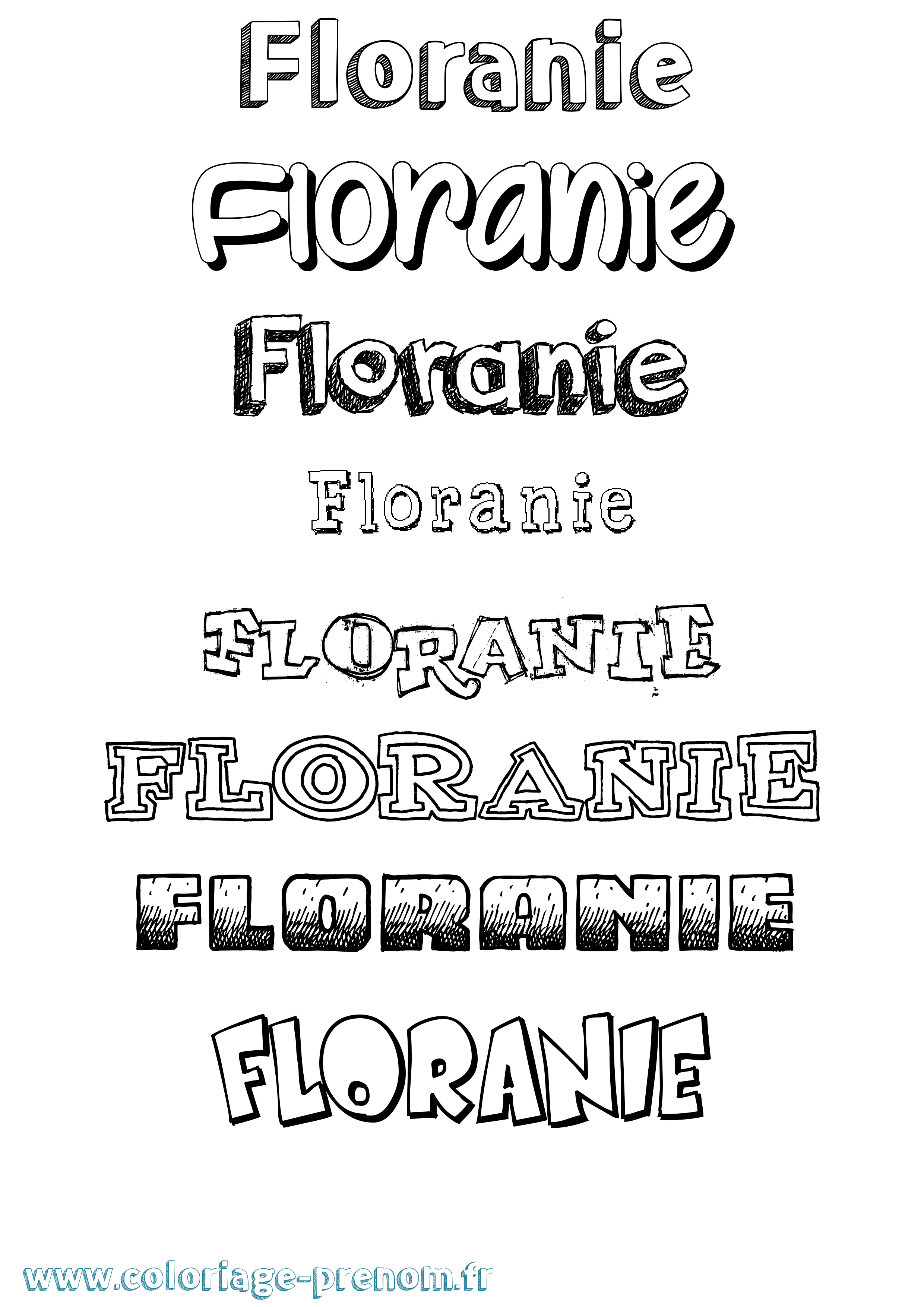 Coloriage Floranie Dessiné Coloriage prénom Floranie Dessiné