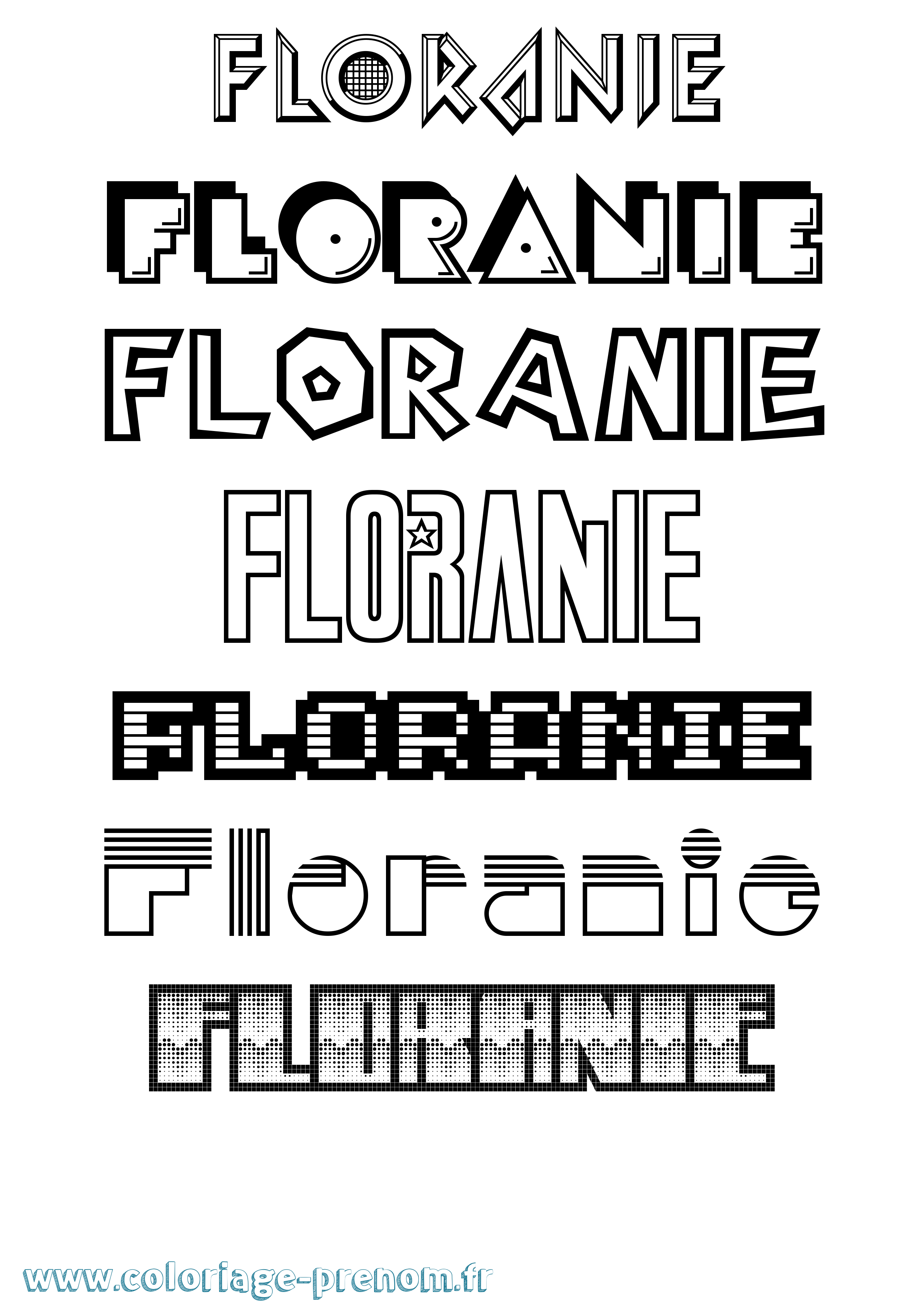 Coloriage prénom Floranie Jeux Vidéos