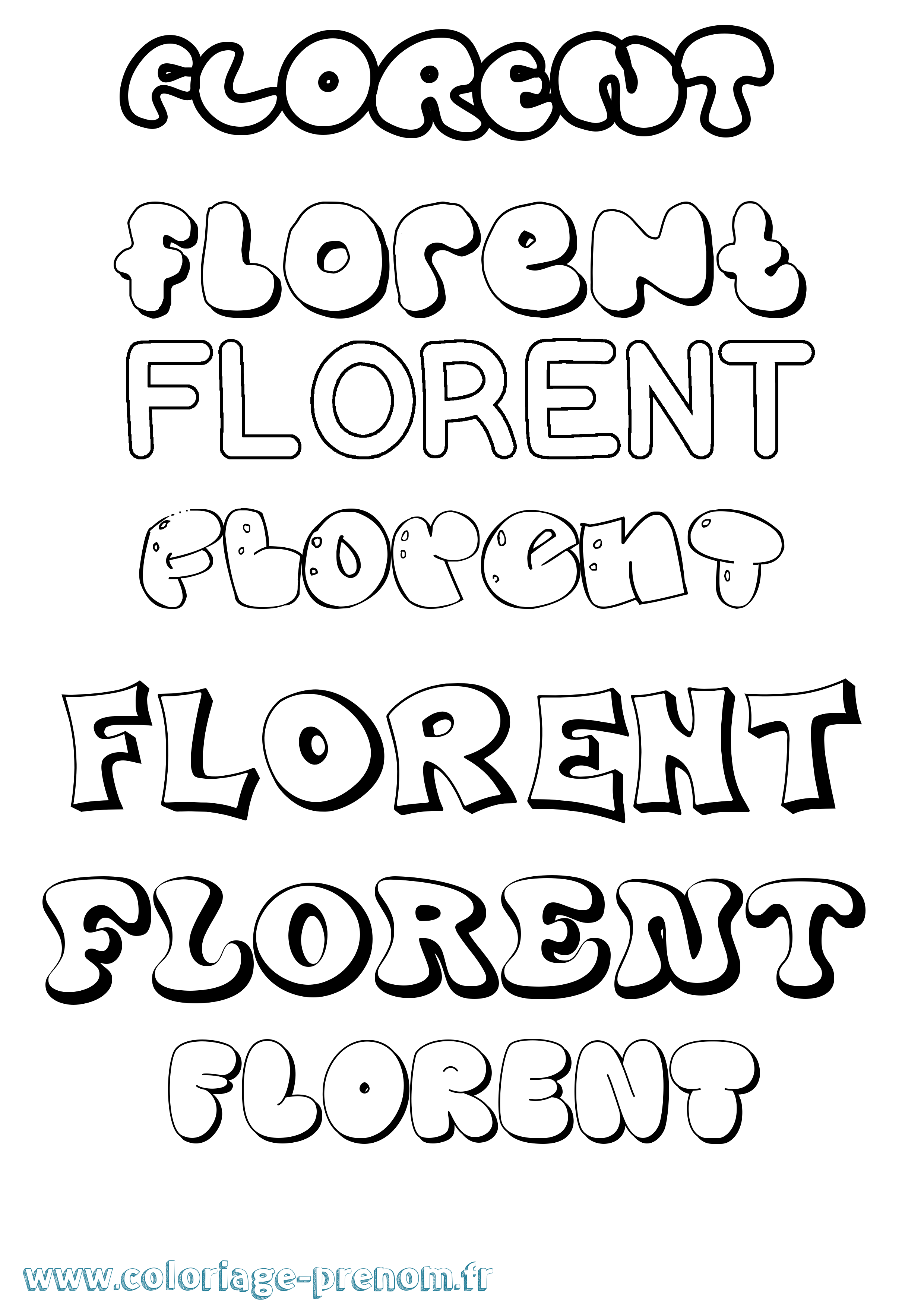 Coloriage prénom Florent