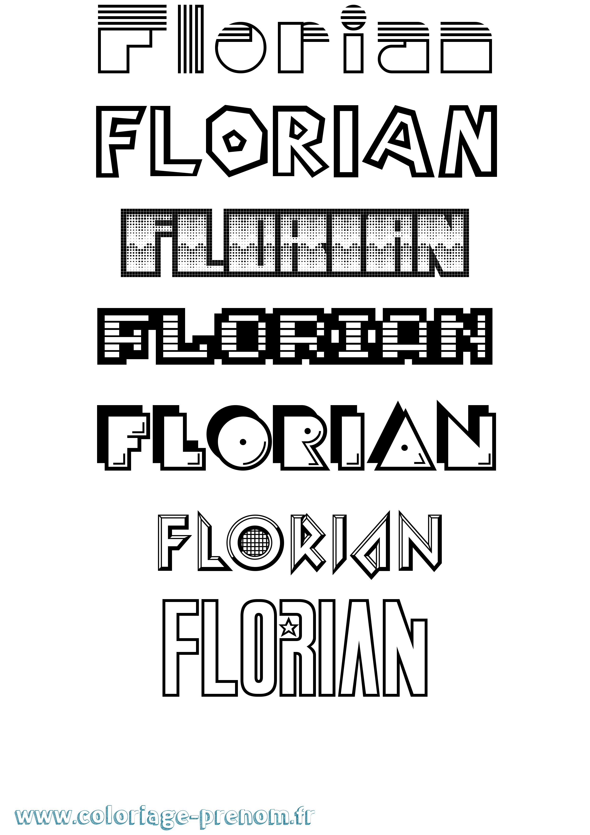 Coloriage Florian Jeux Vidéos Coloriage prénom Florian Jeux Vidéos