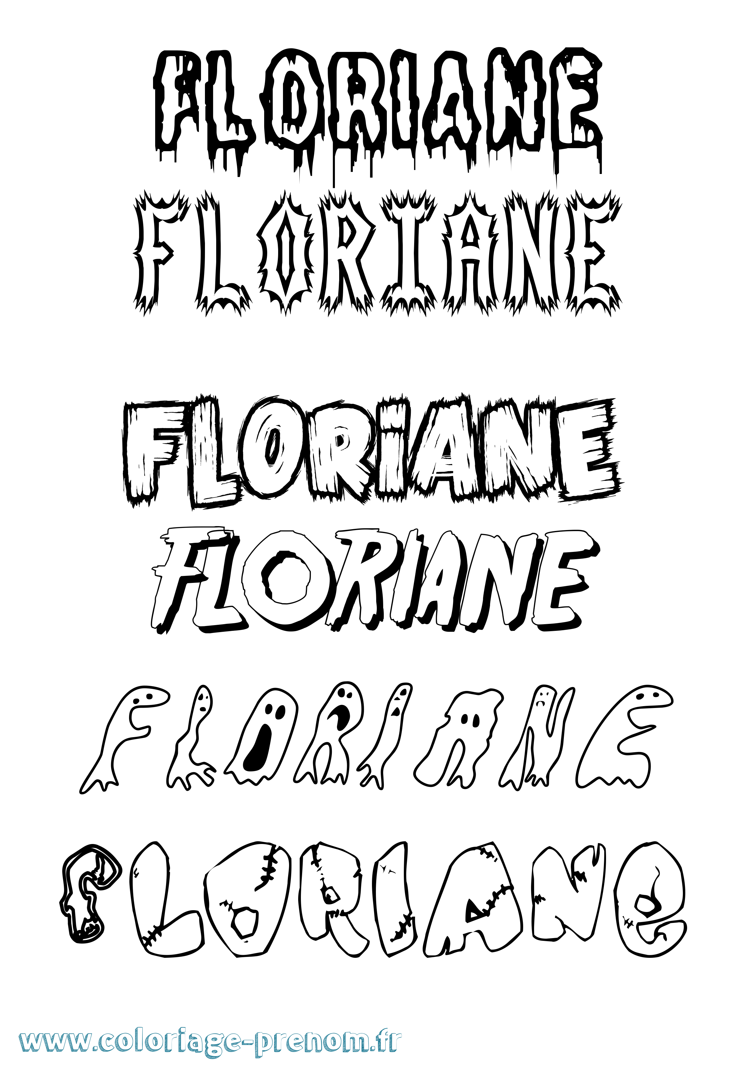 Coloriage Floriane Frisson Coloriage prénom Floriane Frisson