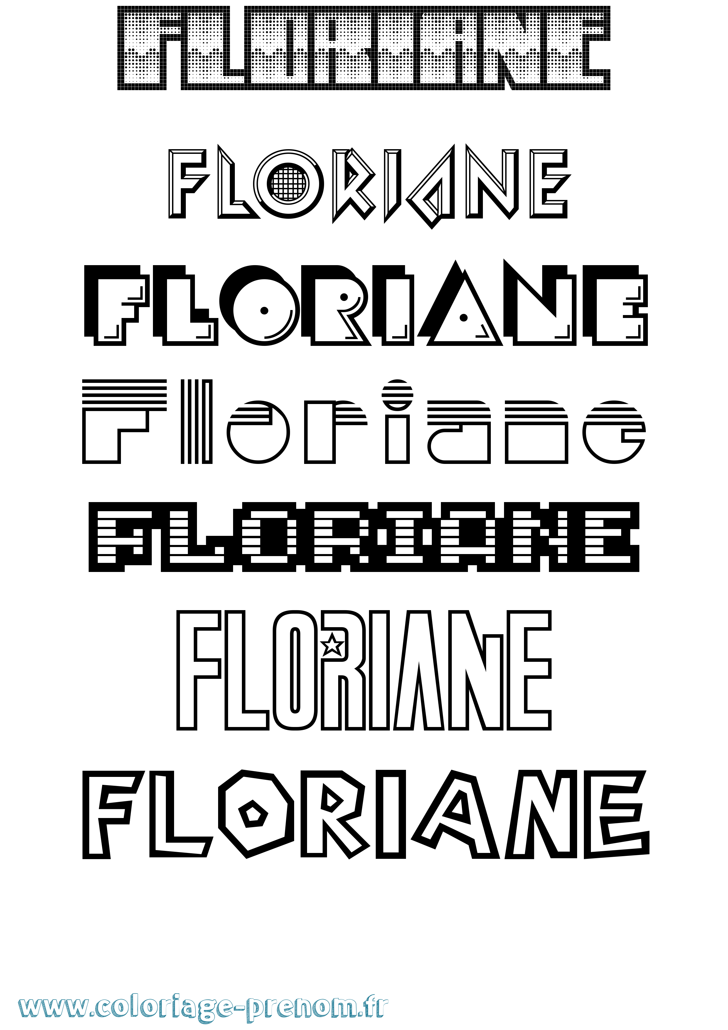 Coloriage Floriane Jeux Vidéos Coloriage prénom Floriane Jeux Vidéos