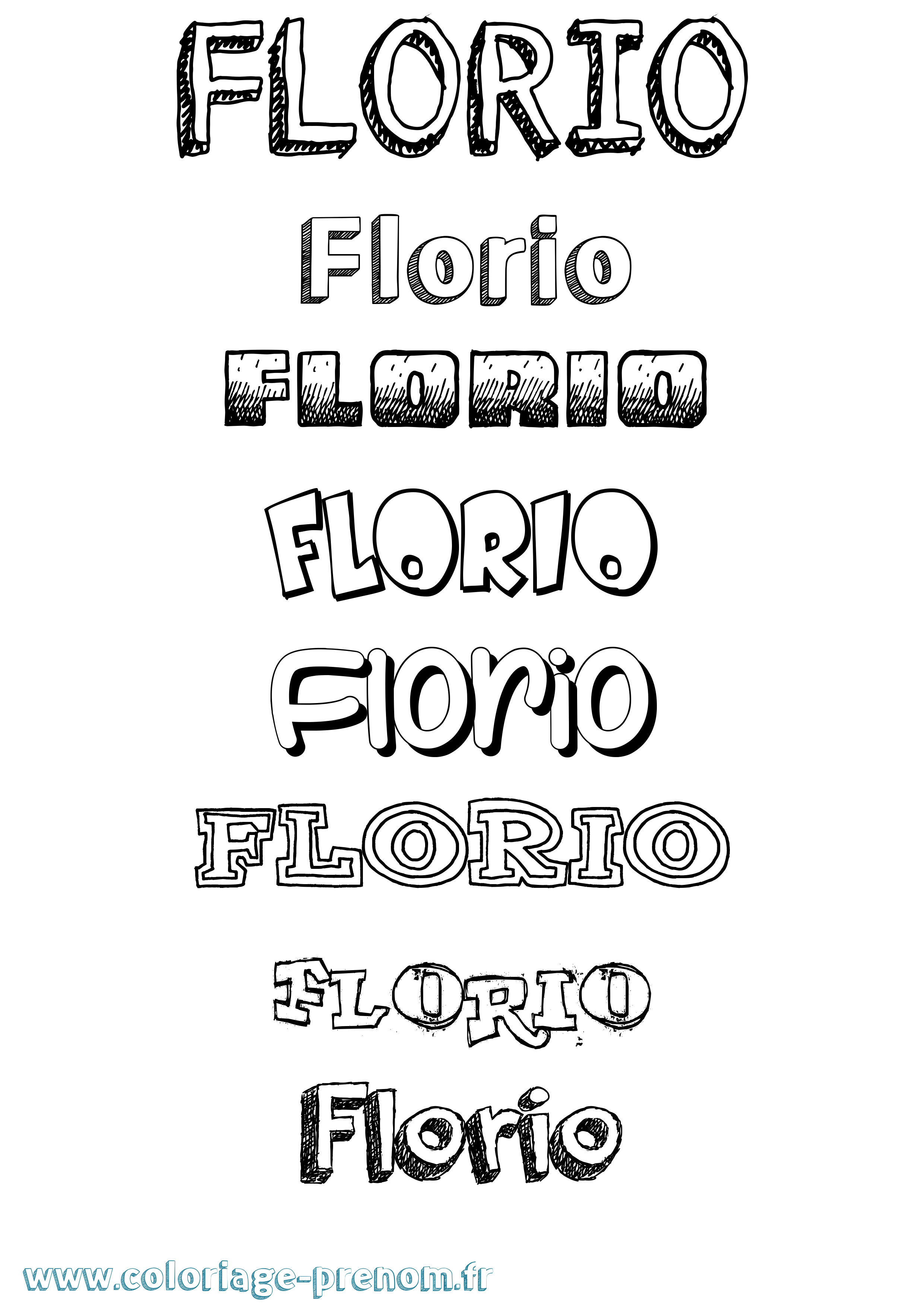 Coloriage prénom Florio Dessiné