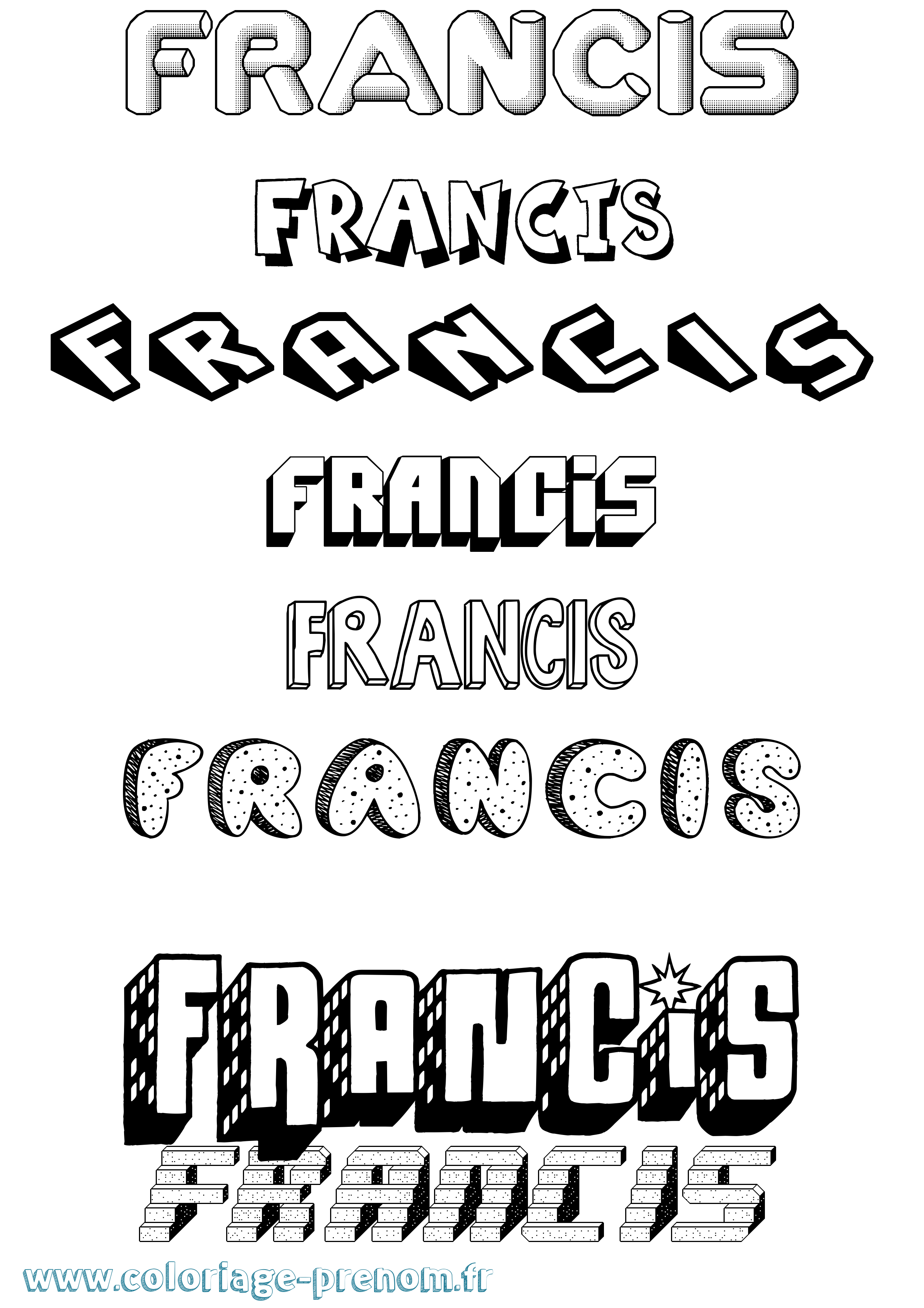 Coloriage prénom Francis