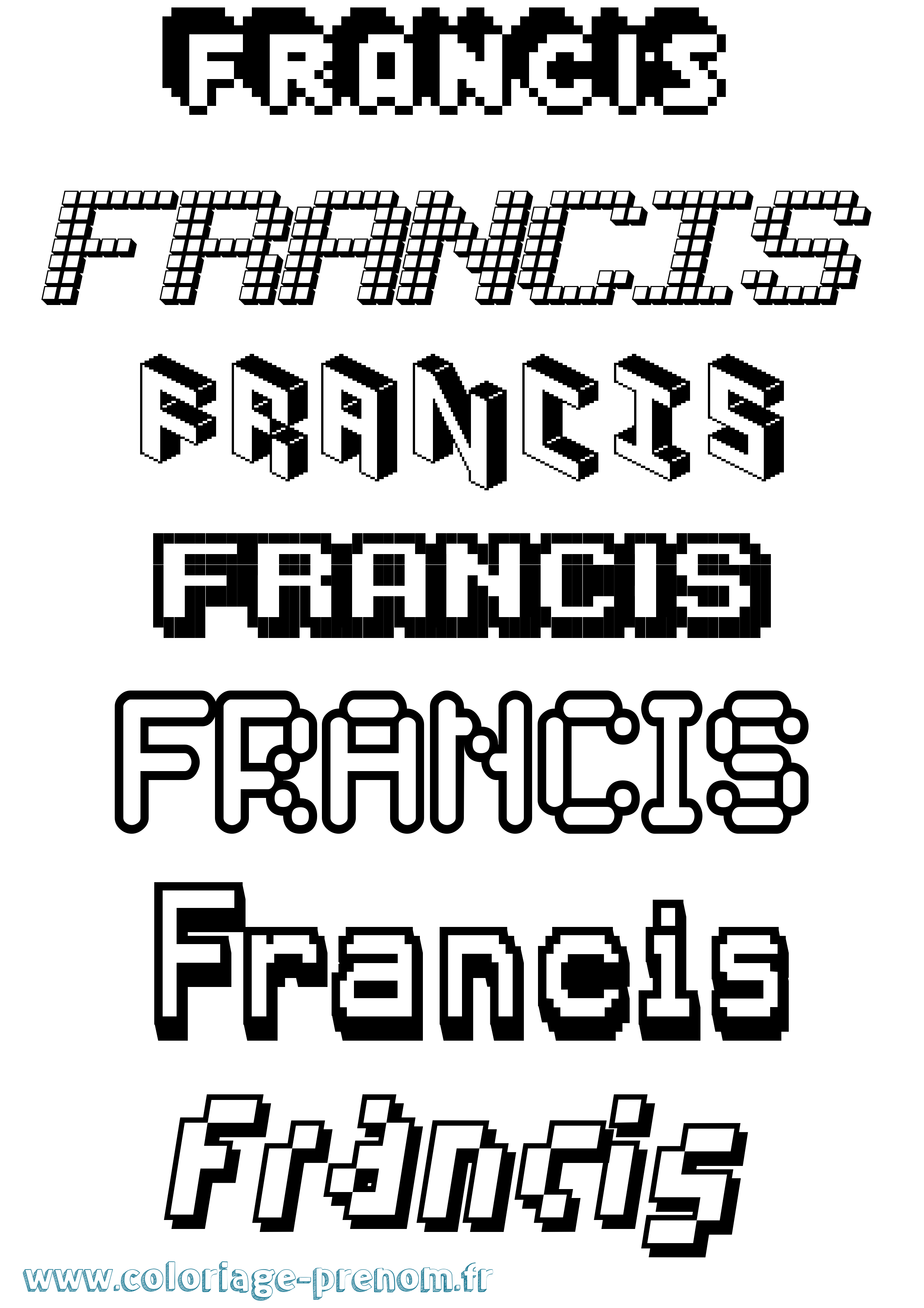 Coloriage prénom Francis