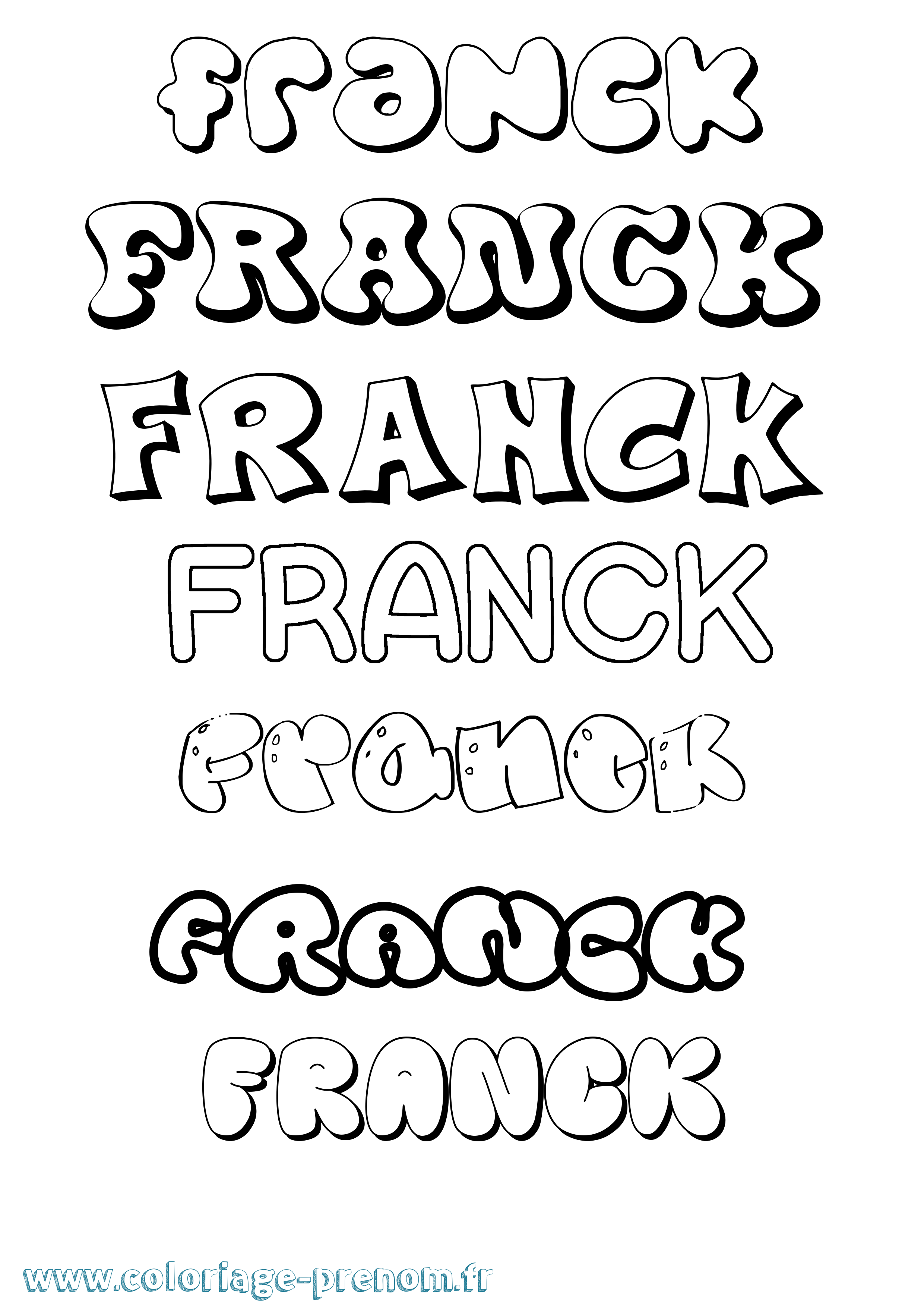 Coloriage prénom Franck