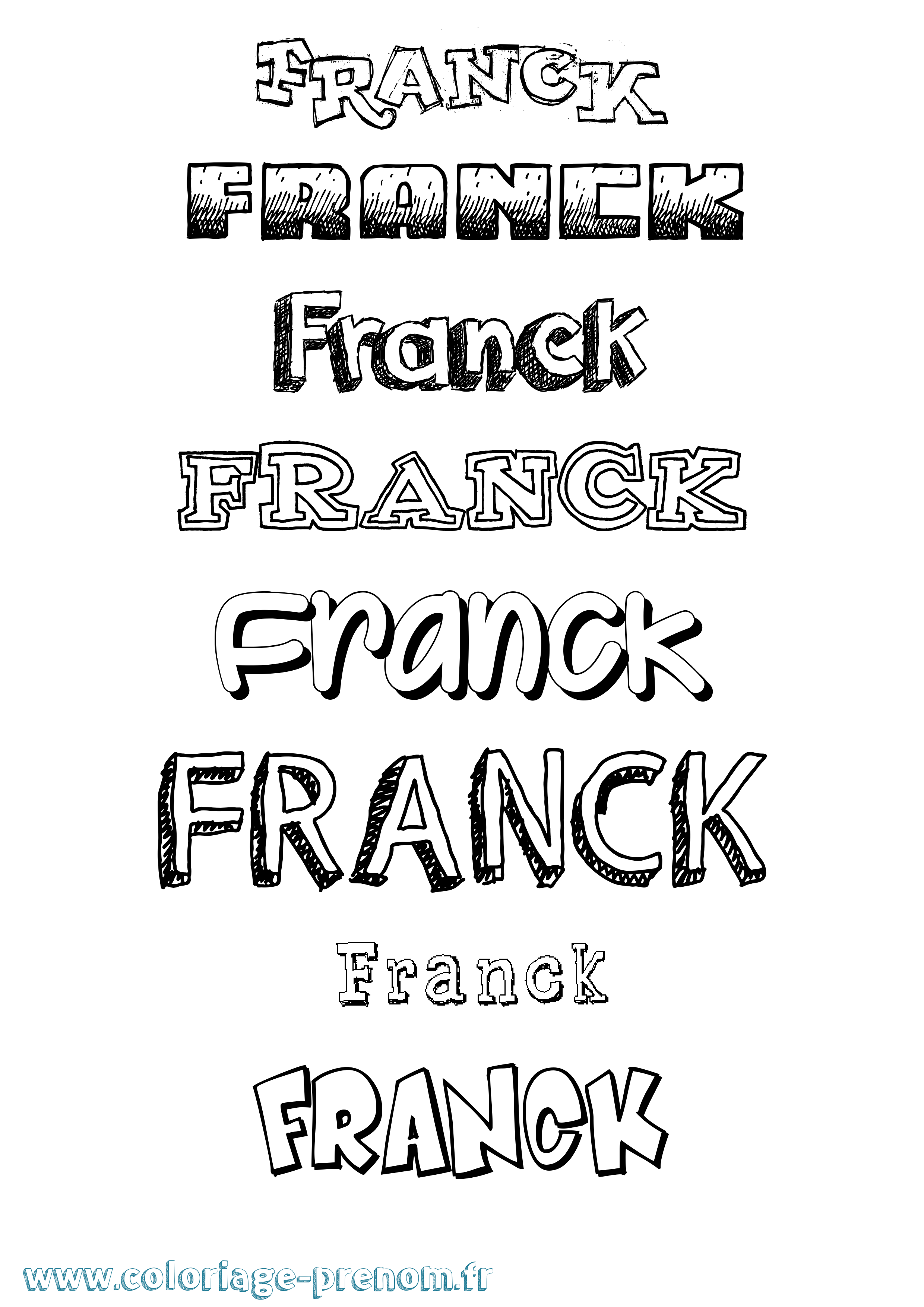Coloriage prénom Franck