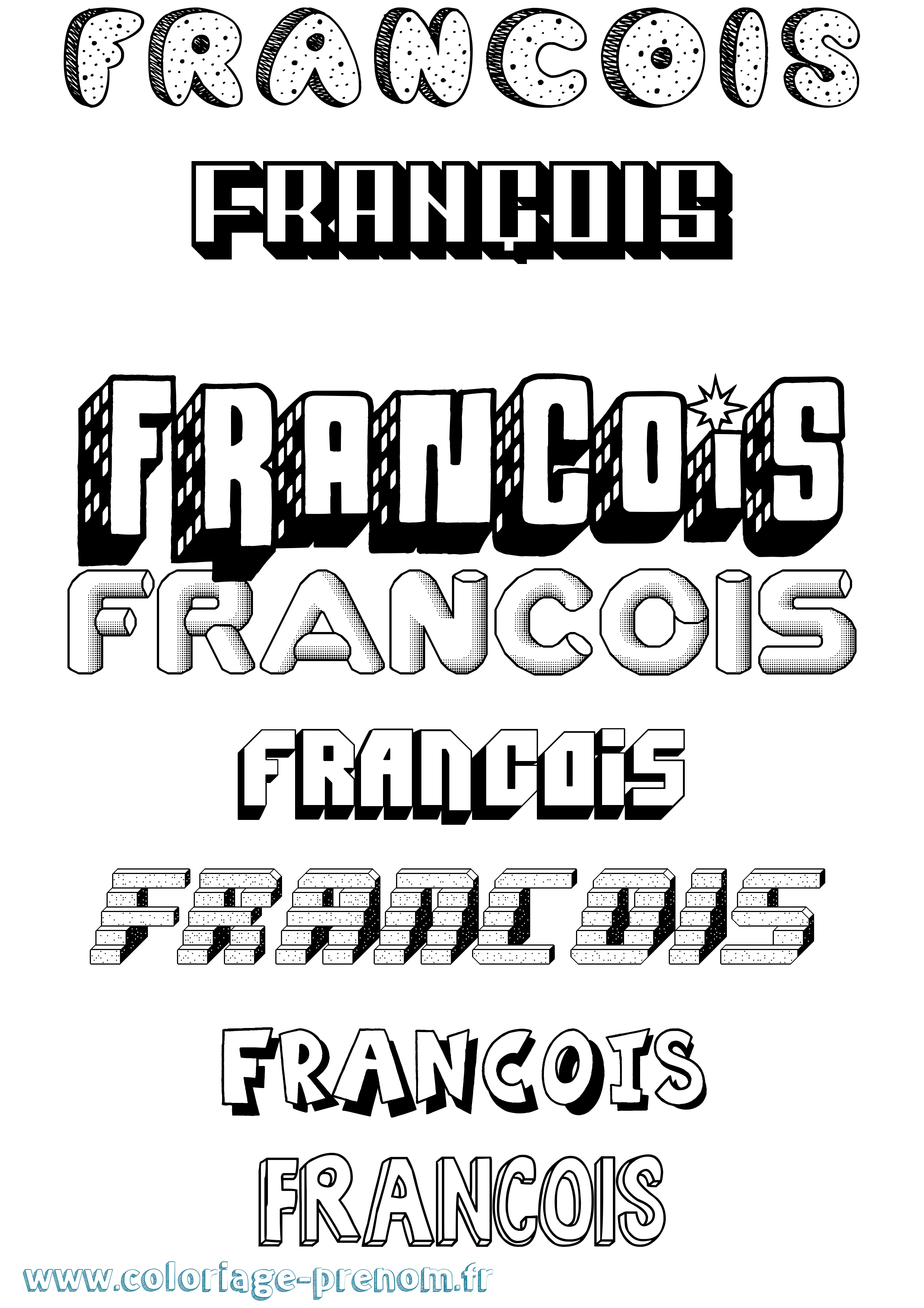 Coloriage François Coloriage prénom François