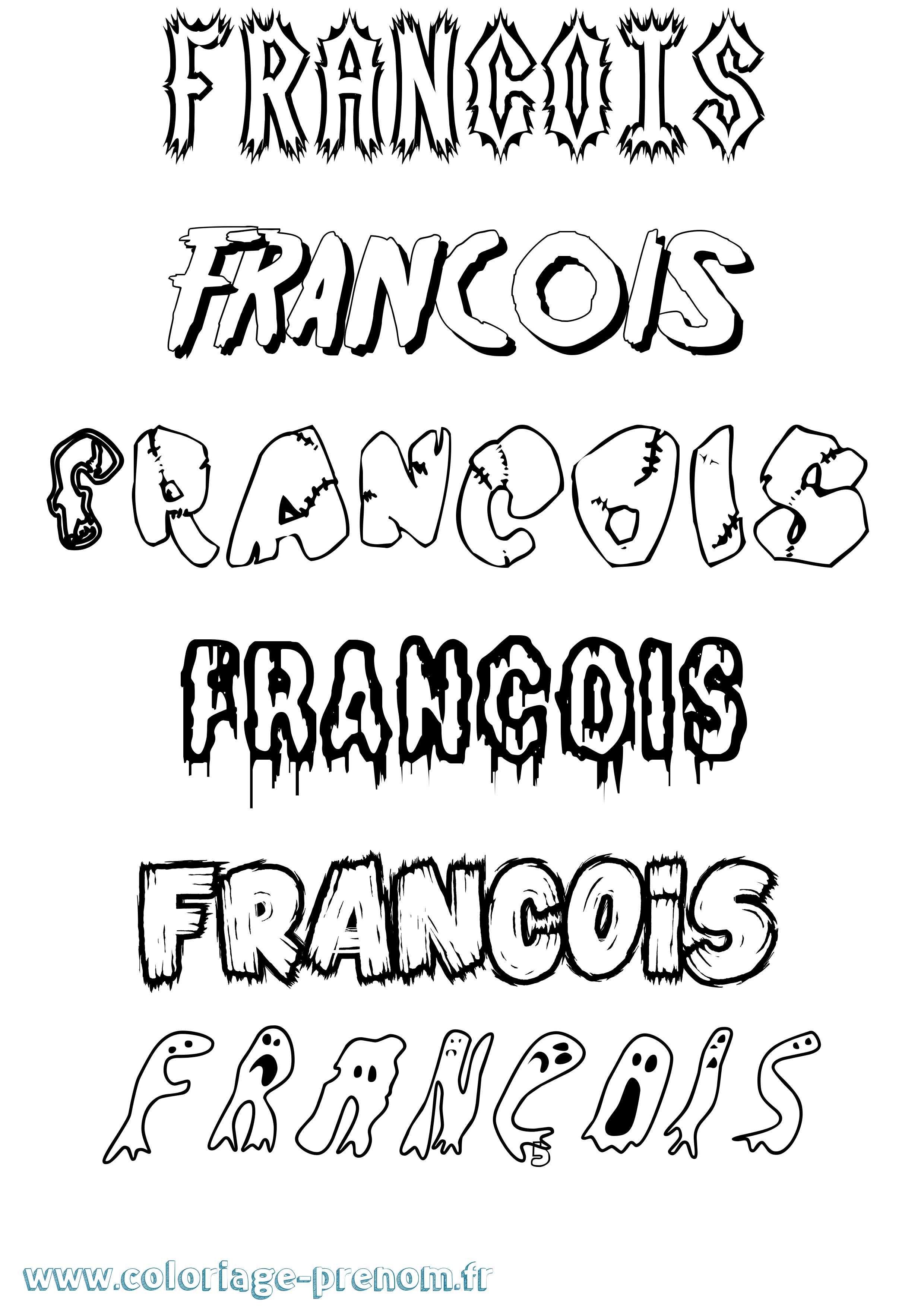 Coloriage prénom François