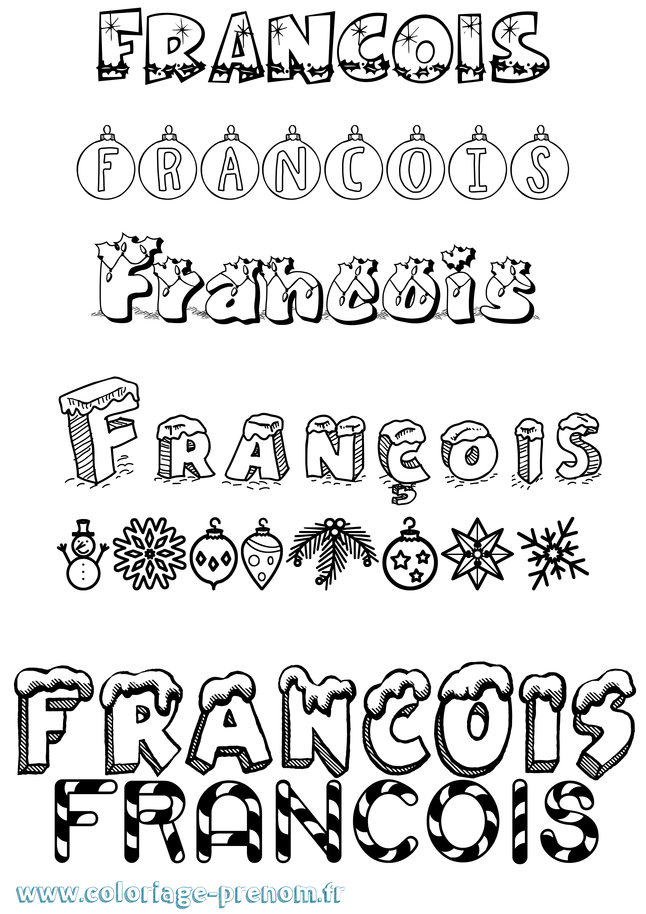 Coloriage François Coloriage prénom François