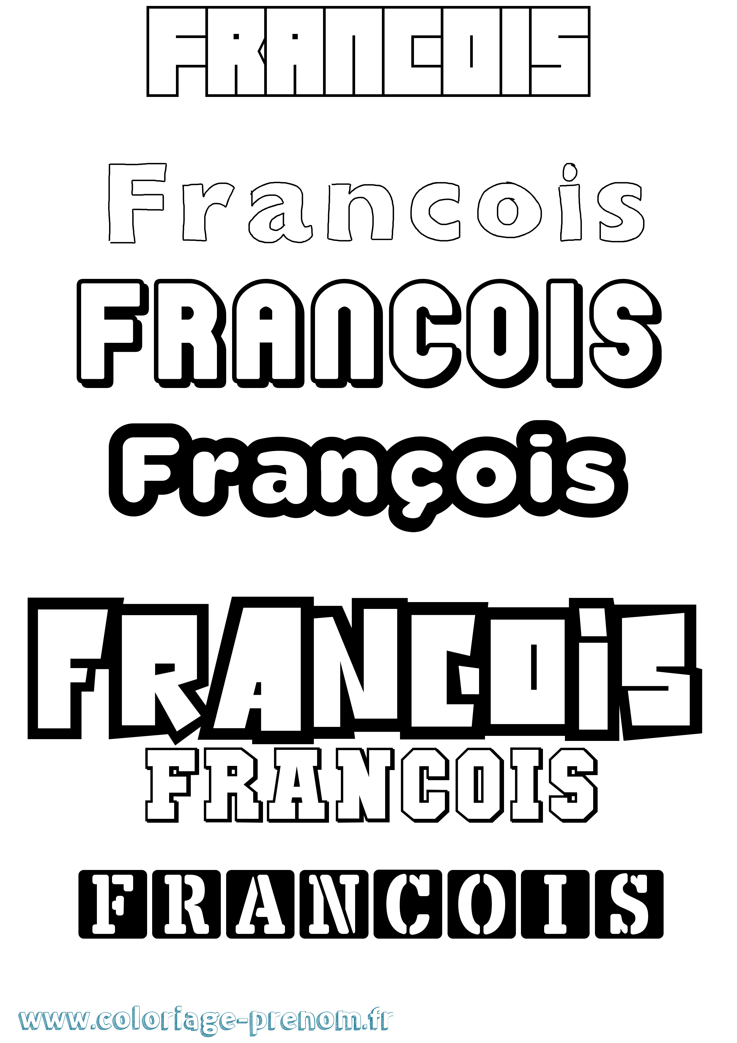 Coloriage prénom François