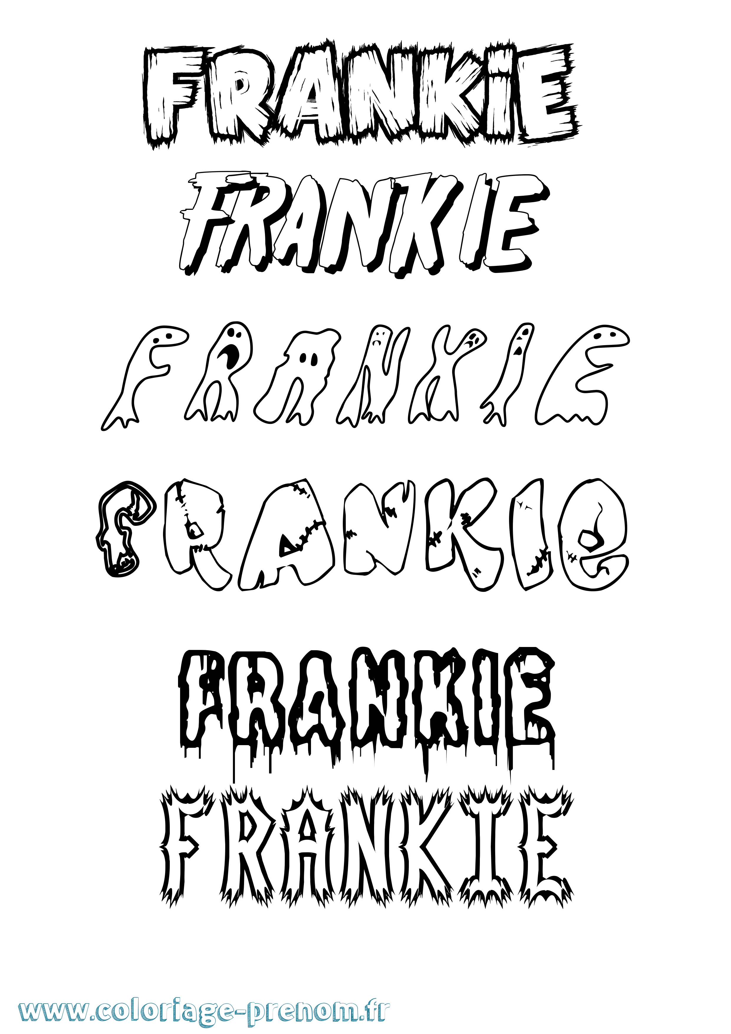 Coloriage Frankie Frisson Coloriage prénom Frankie Frisson