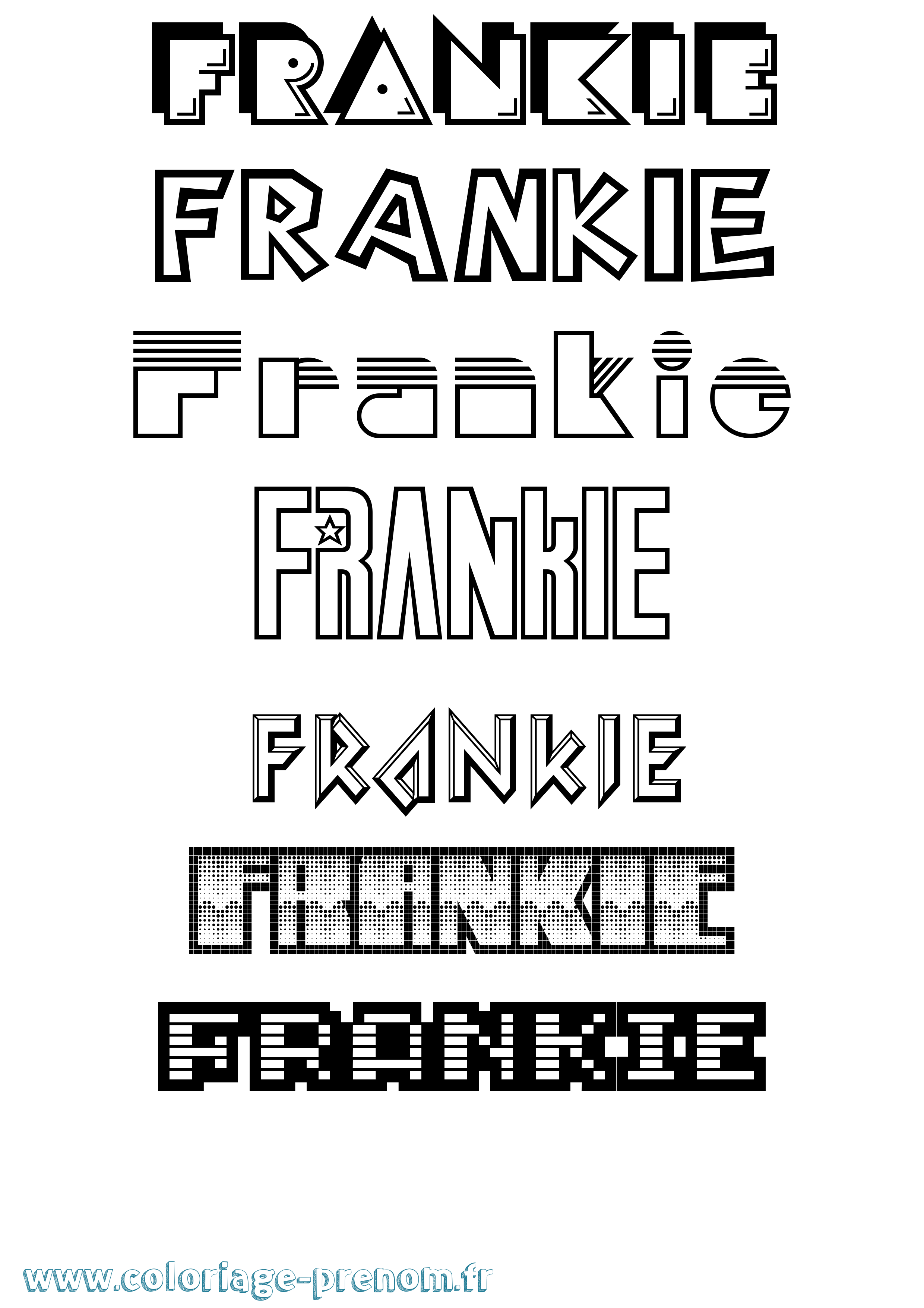 Coloriage Frankie Jeux Vidéos Coloriage prénom Frankie Jeux Vidéos