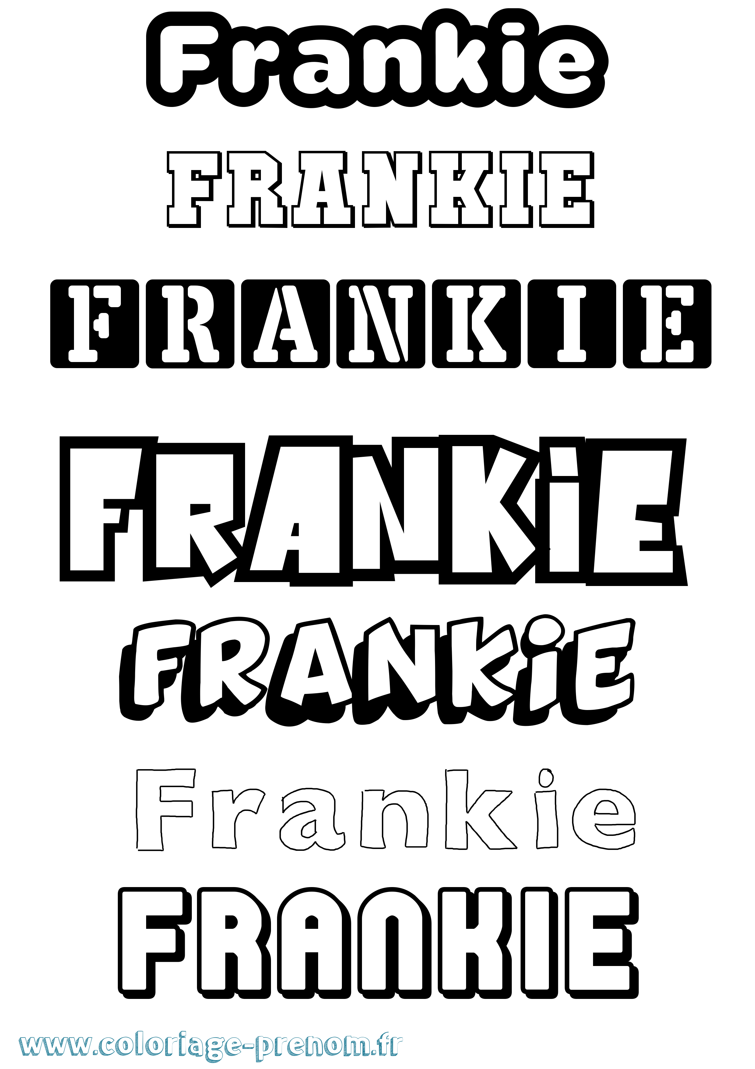 Coloriage Frankie Simple Coloriage prénom Frankie Simple