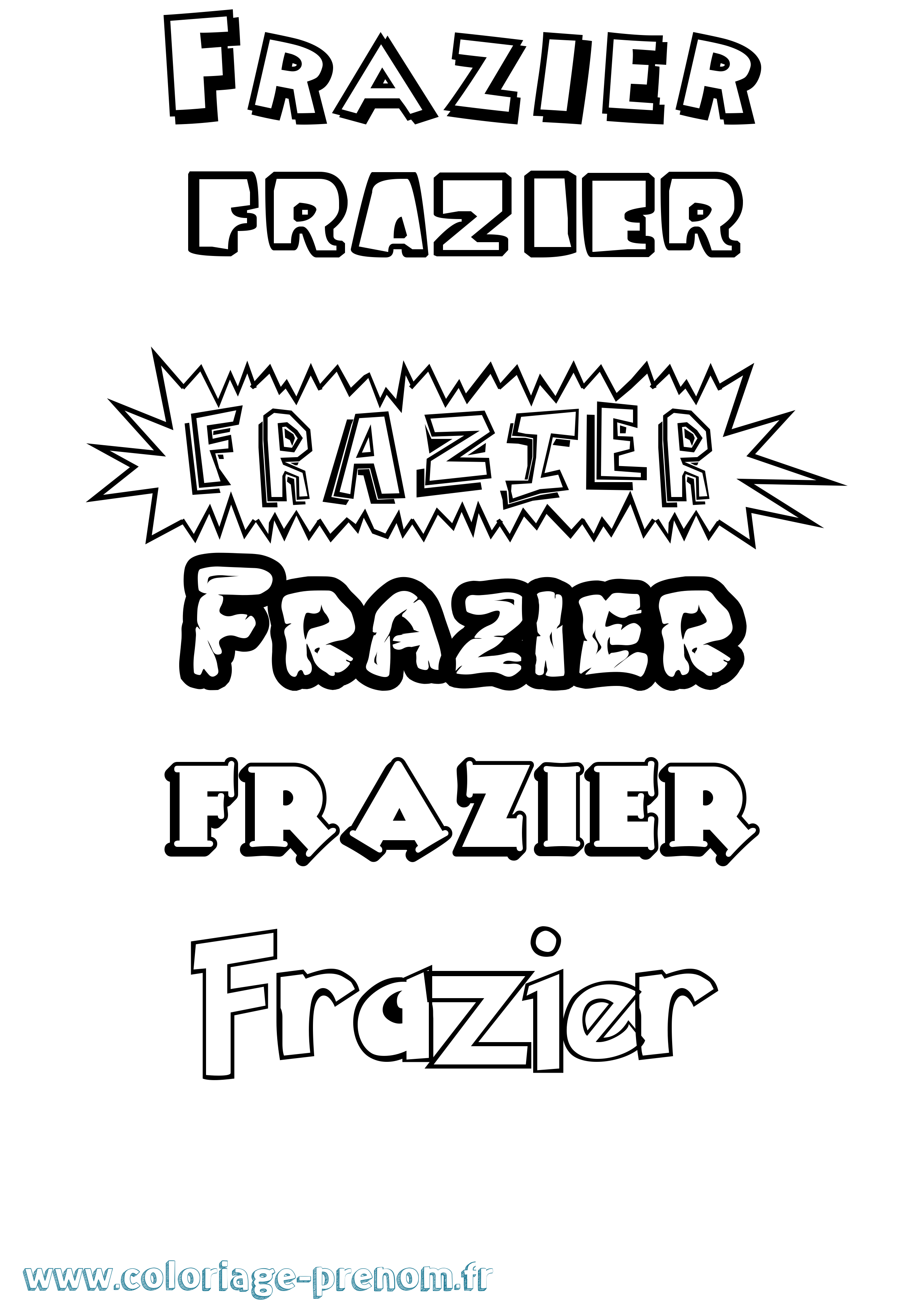 Coloriage prénom Frazier Dessin Animé