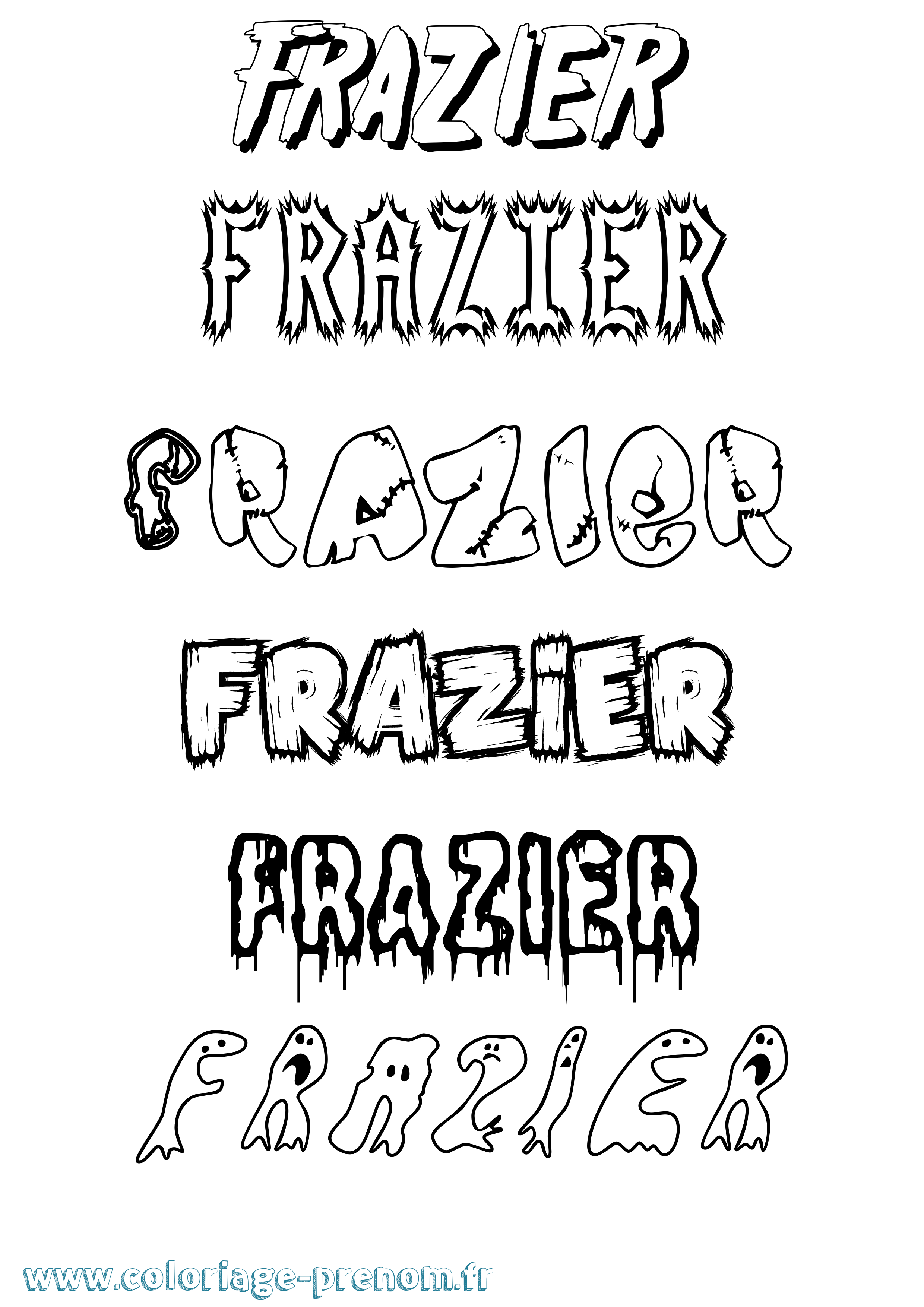 Coloriage prénom Frazier Frisson