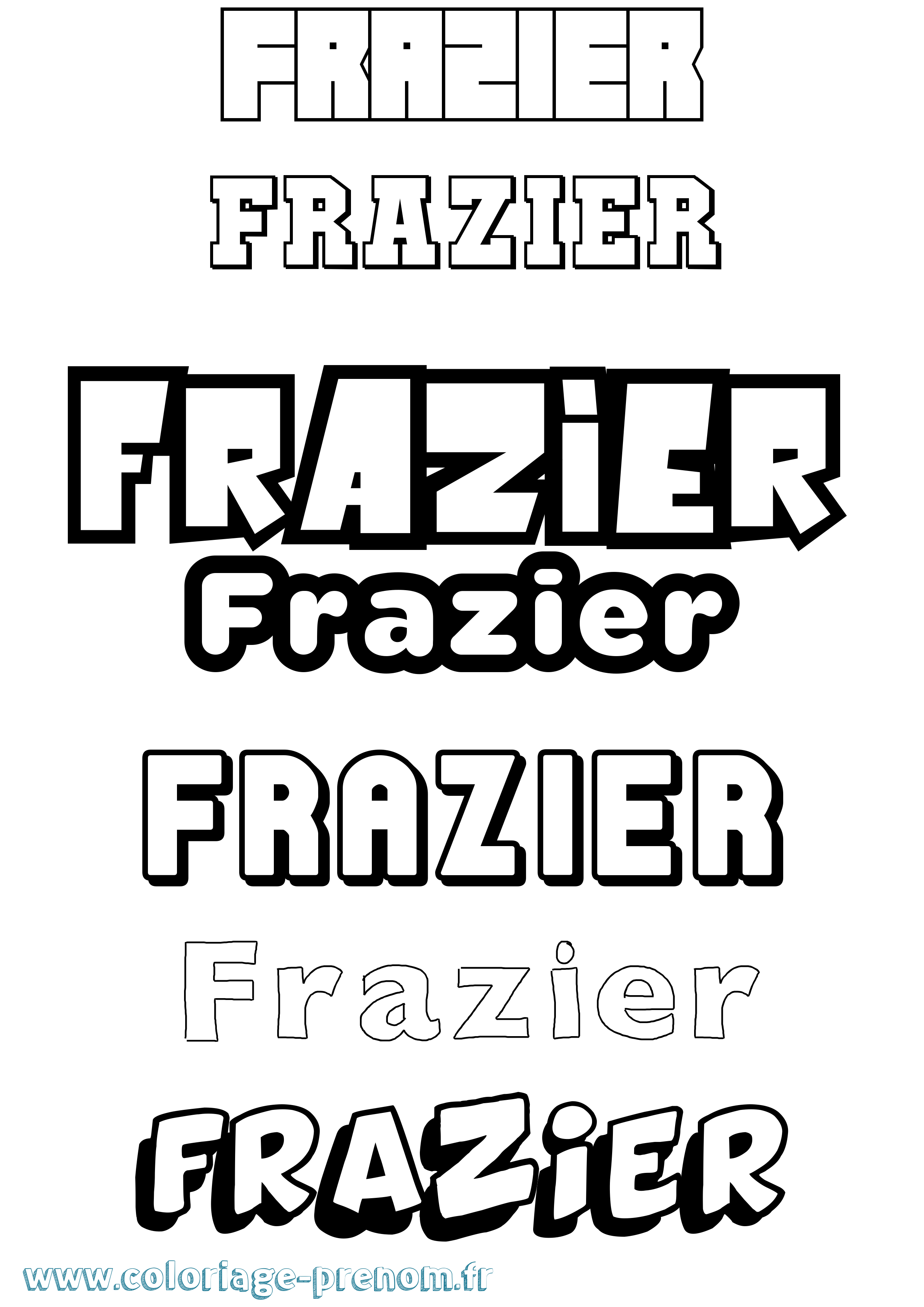 Coloriage prénom Frazier Simple