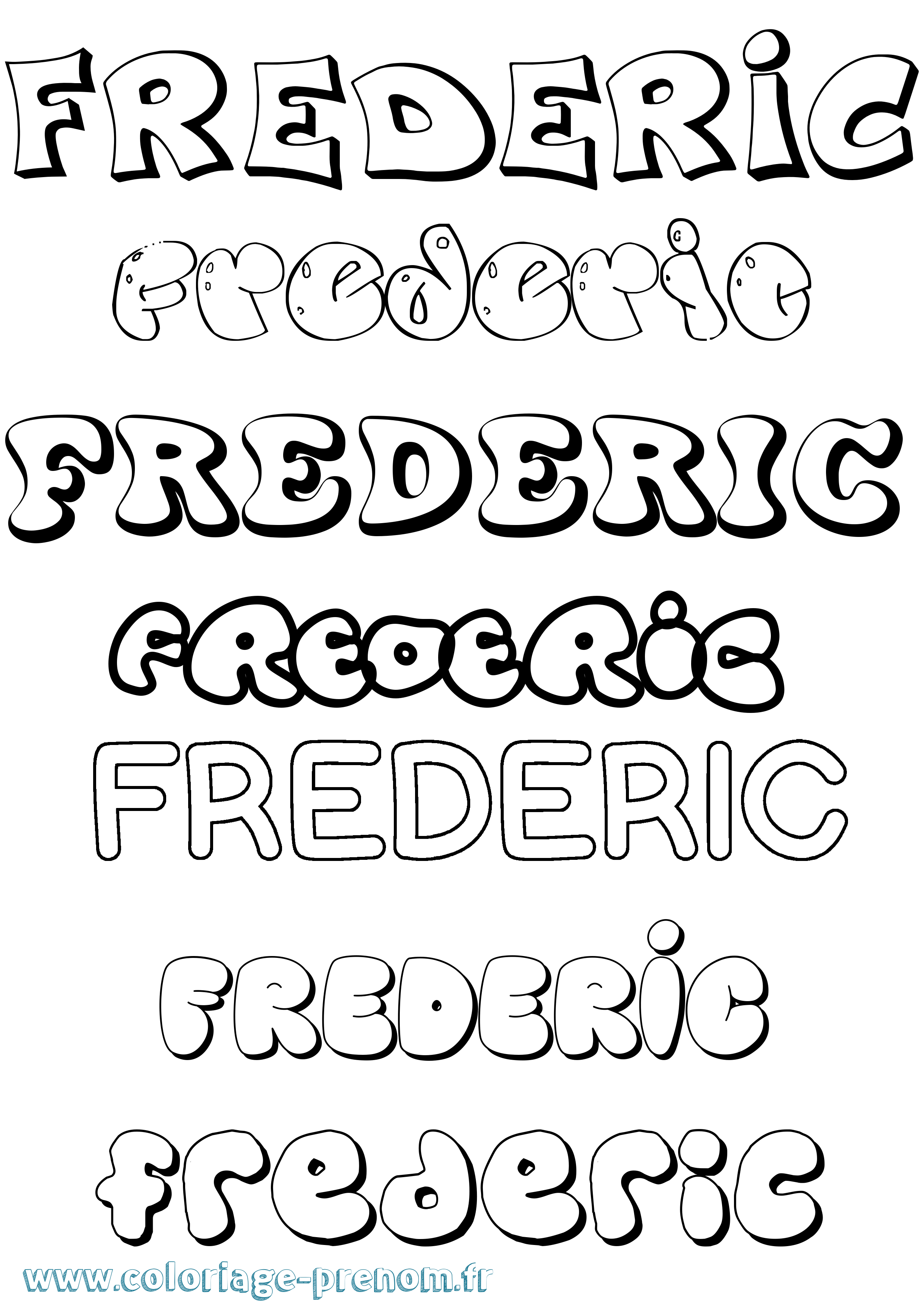 Coloriage prénom Frederic