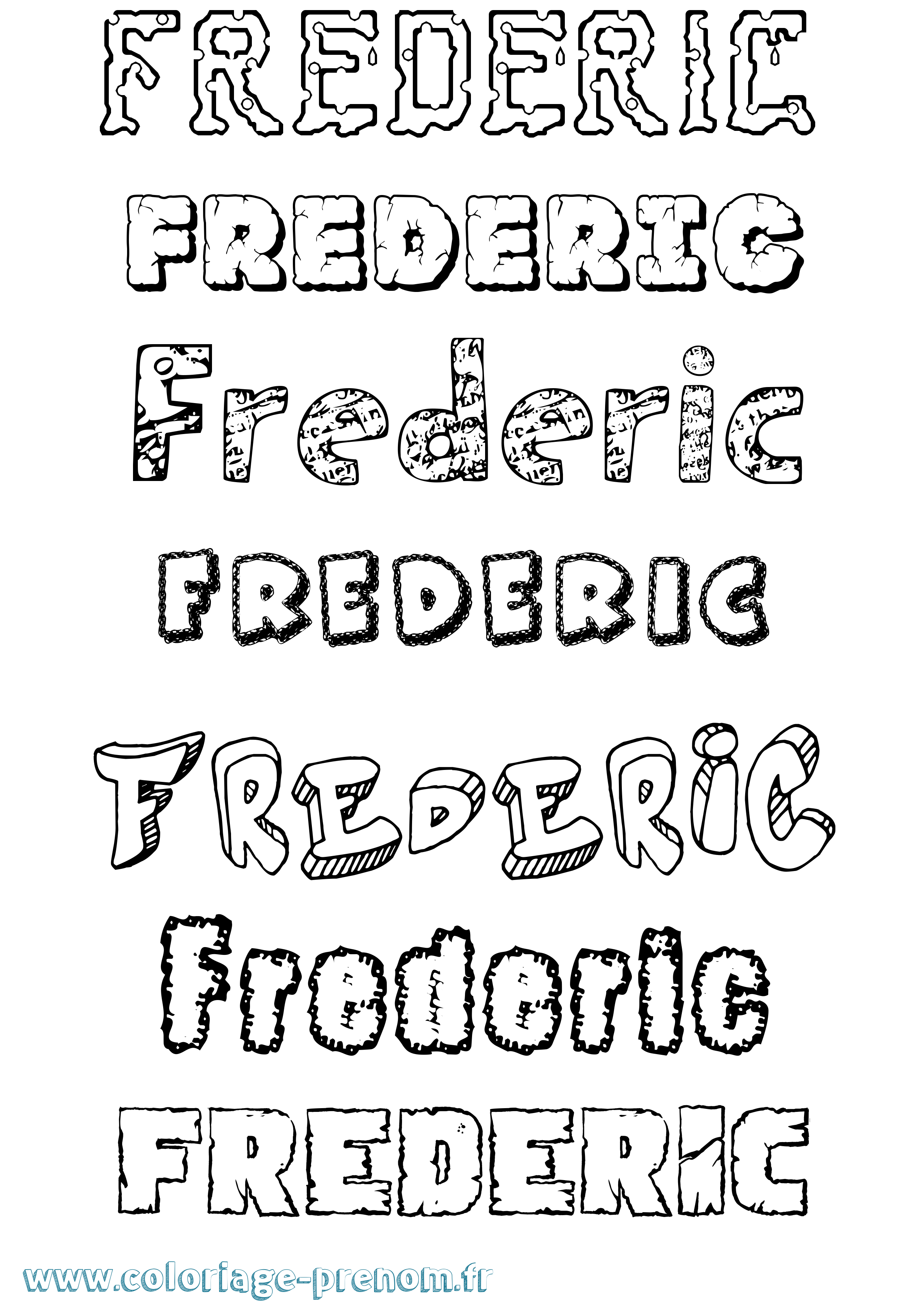 Coloriage prénom Frederic