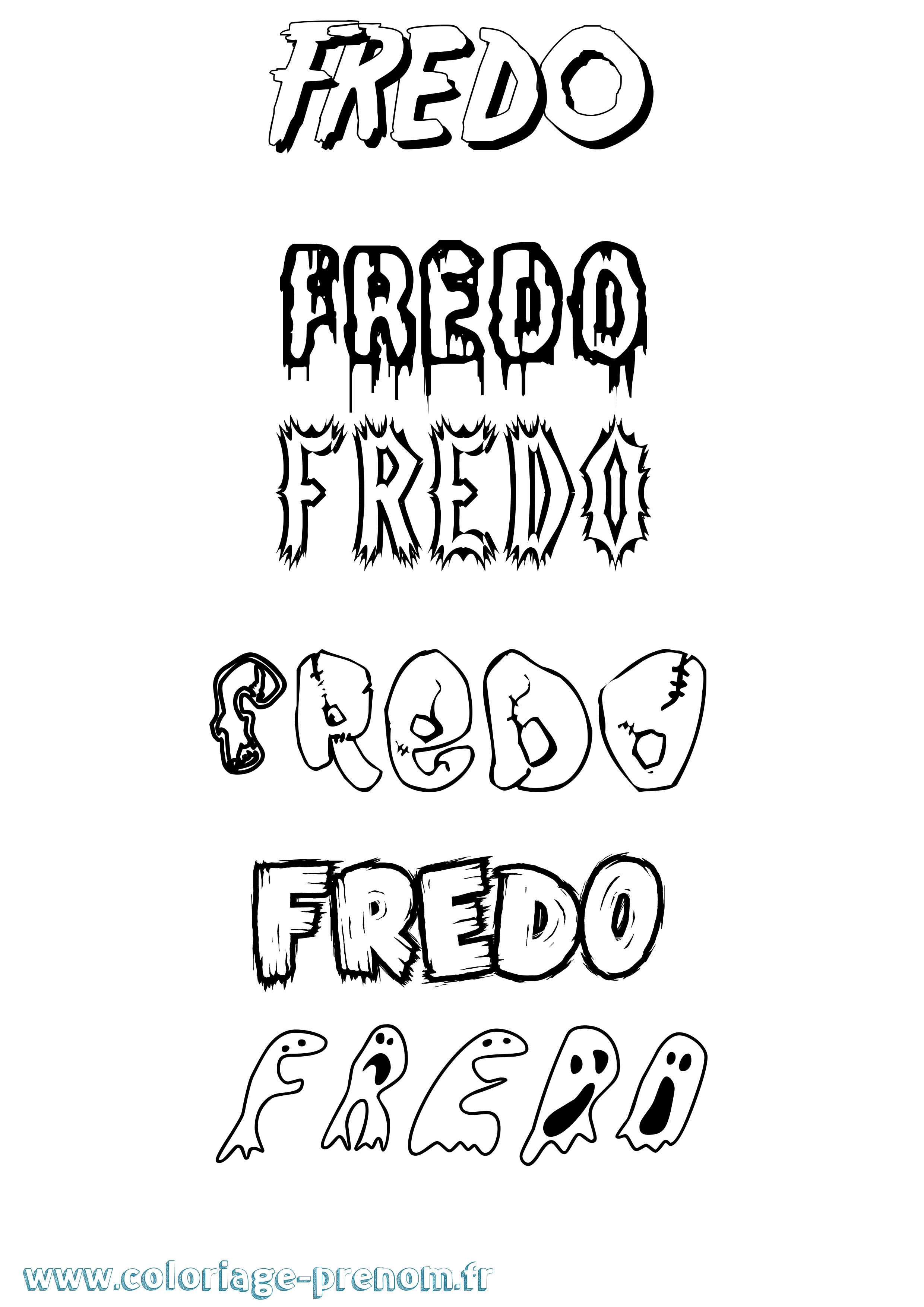 Coloriage prénom Fredo Frisson