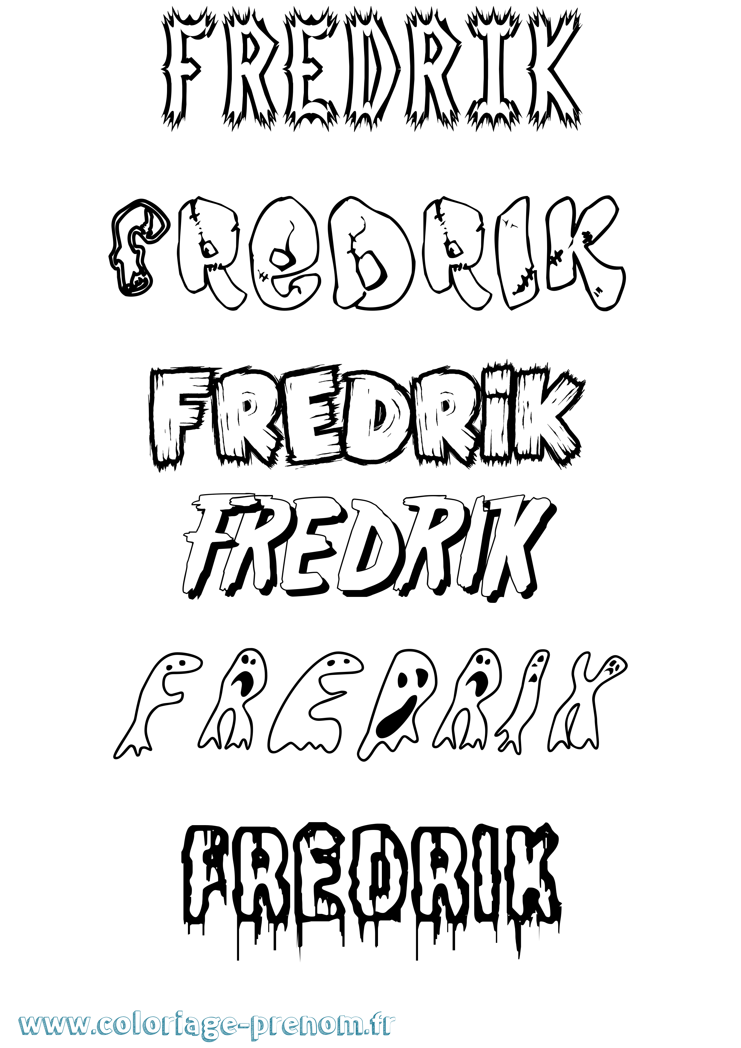 Coloriage Fredrik Frisson Coloriage prénom Fredrik Frisson