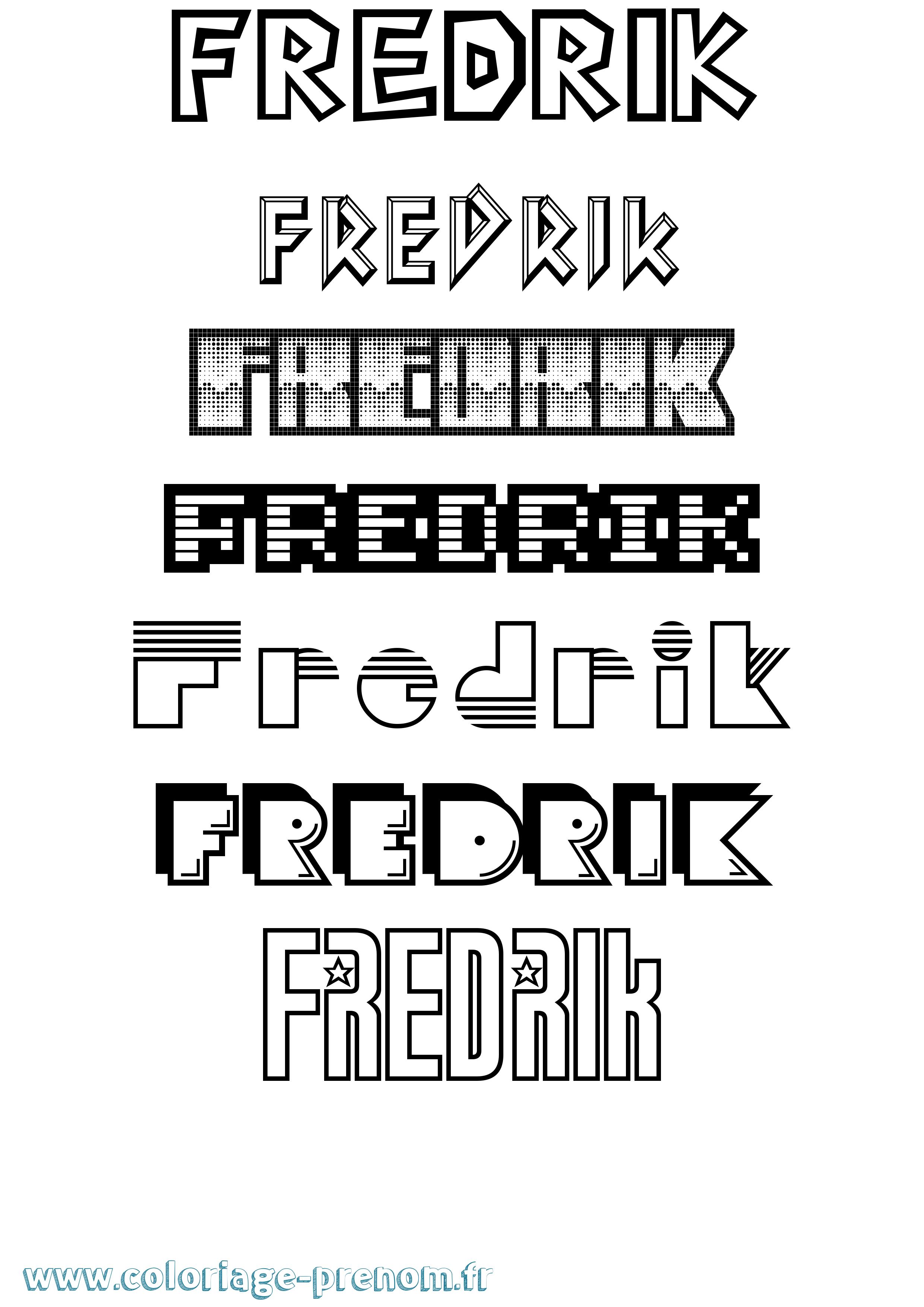 Coloriage Fredrik Jeux Vidéos Coloriage prénom Fredrik Jeux Vidéos