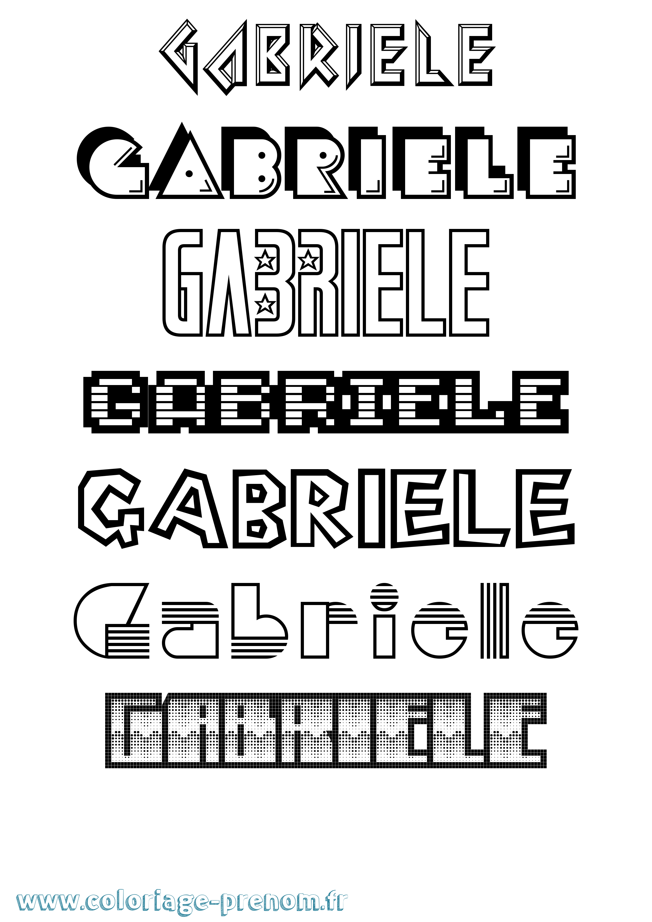 Coloriage Gabriele Jeux Vidéos Coloriage prénom Gabriele Jeux Vidéos