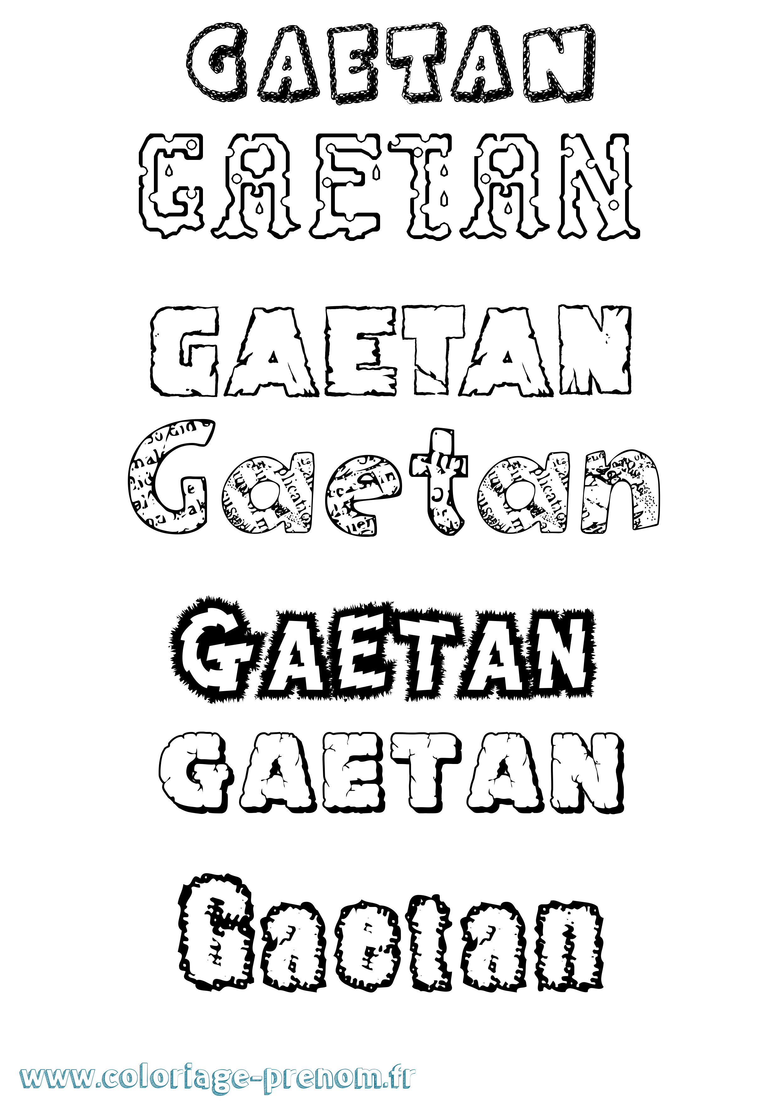 Coloriage Gaetan Destructuré Coloriage prénom Gaetan Destructuré