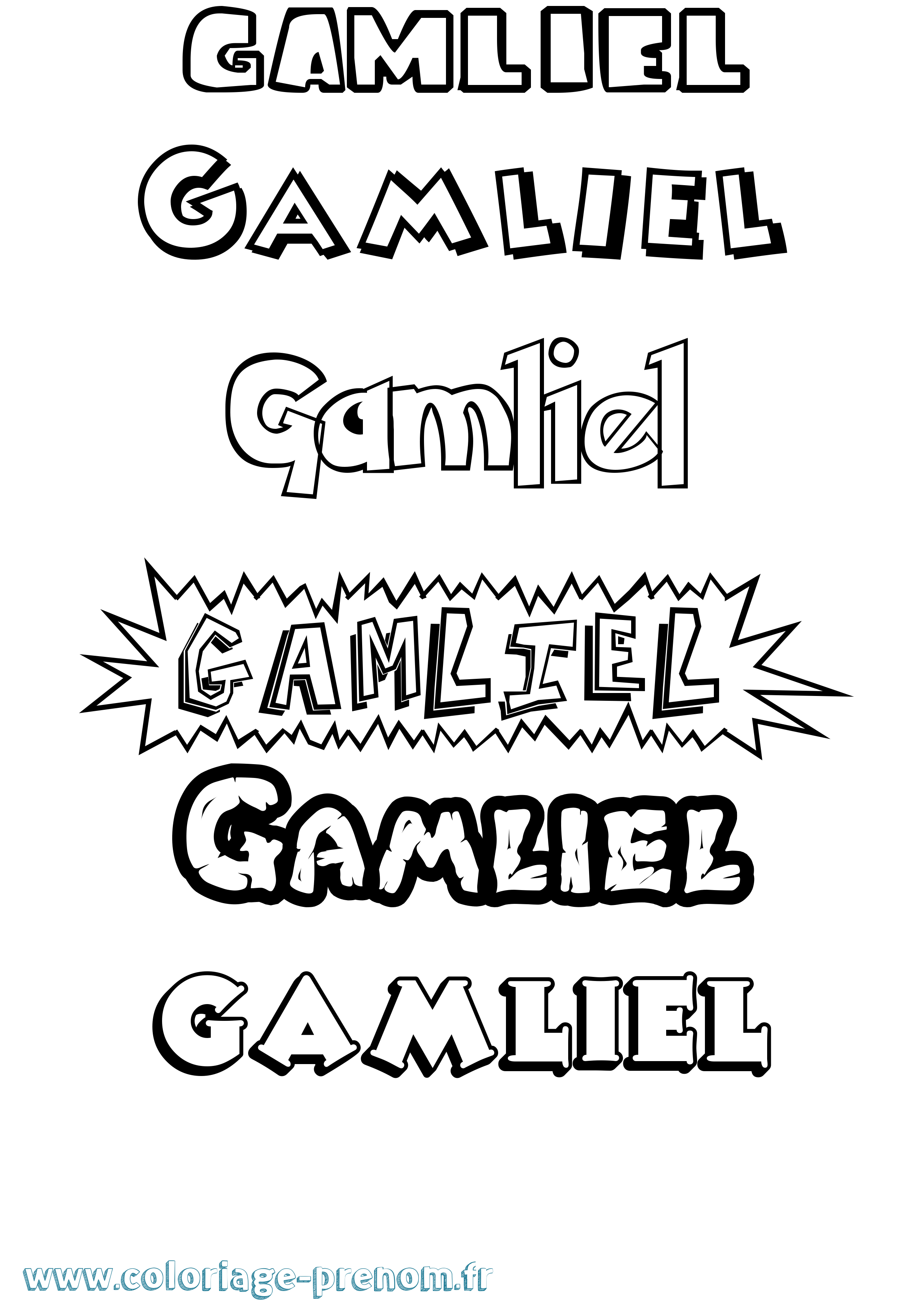 Coloriage prénom Gamliel Dessin Animé