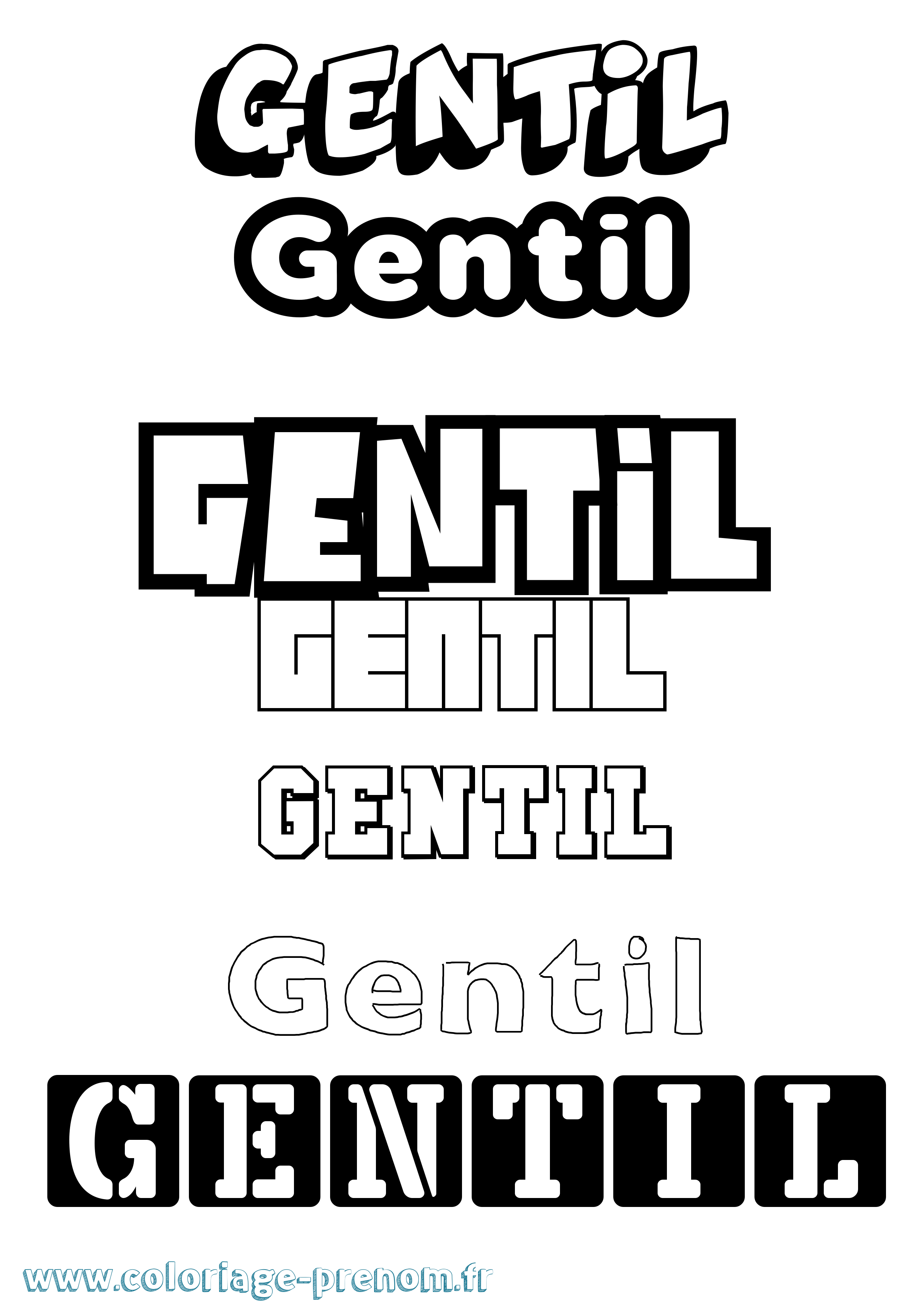 Coloriage Gentil Simple Coloriage prénom Gentil Simple
