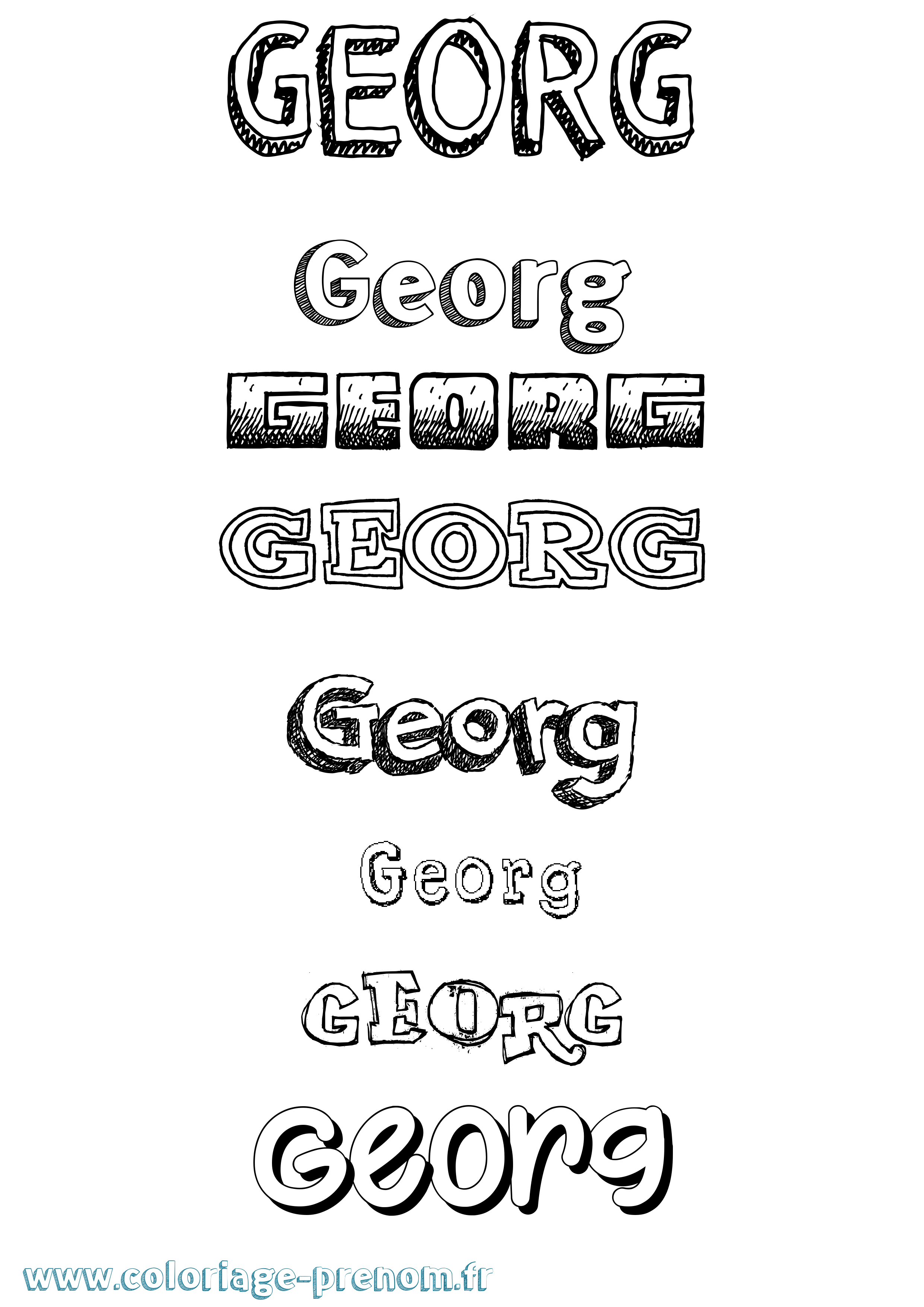 Coloriage prénom Georg Dessiné