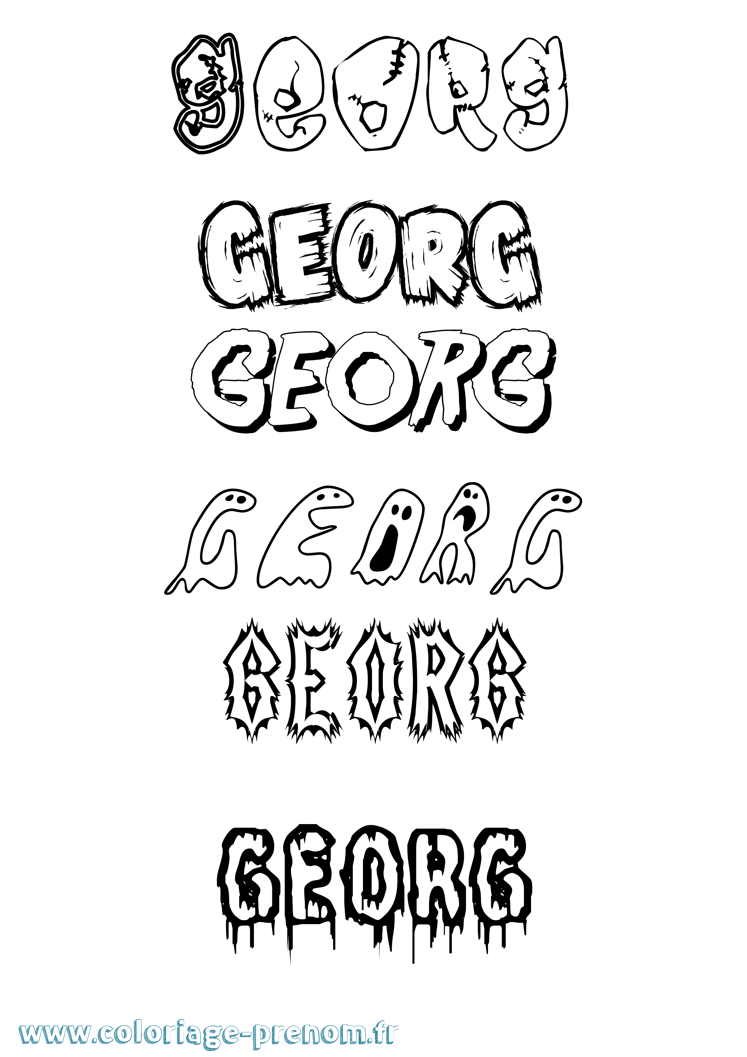 Coloriage prénom Georg Frisson