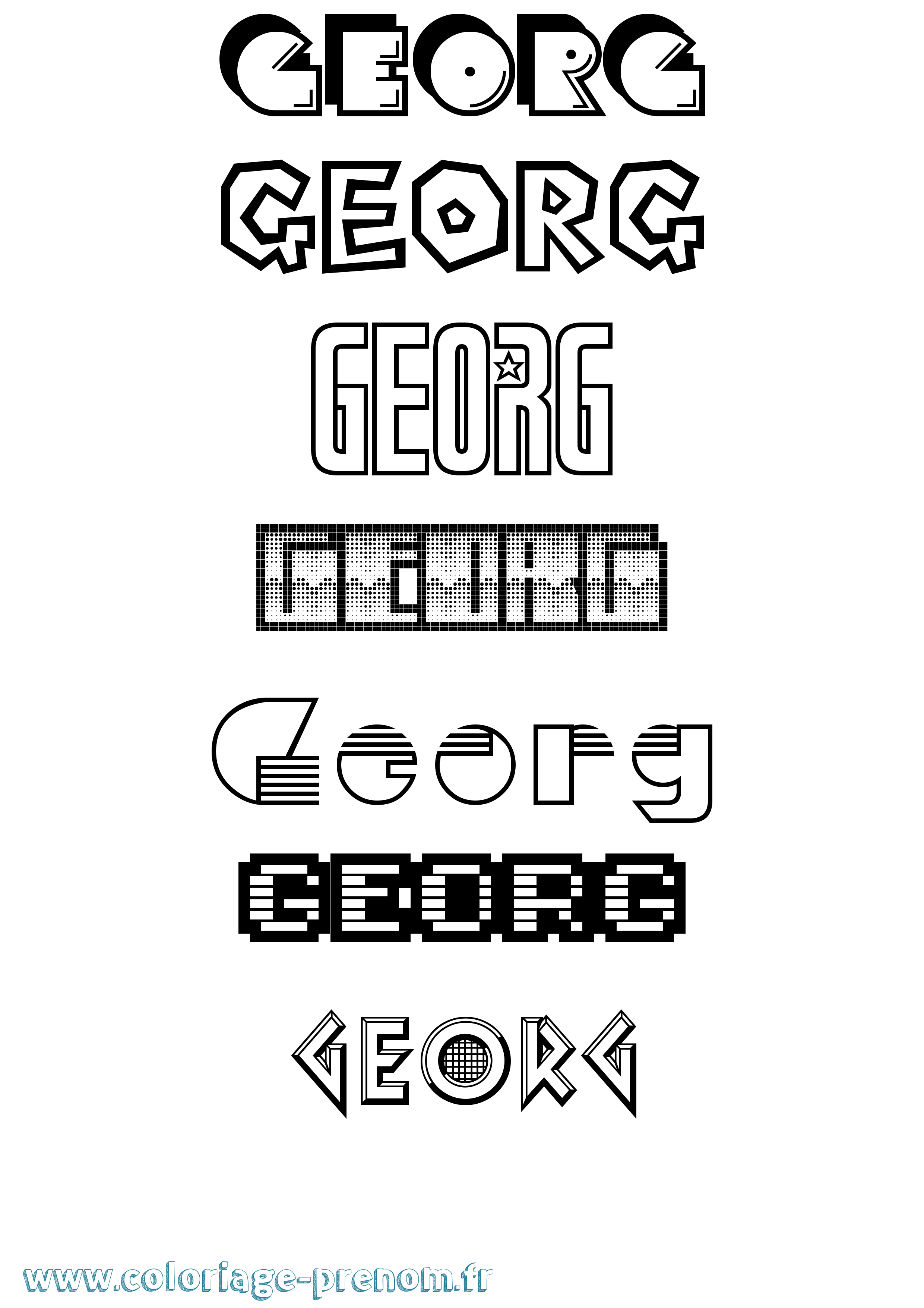 Coloriage prénom Georg Jeux Vidéos