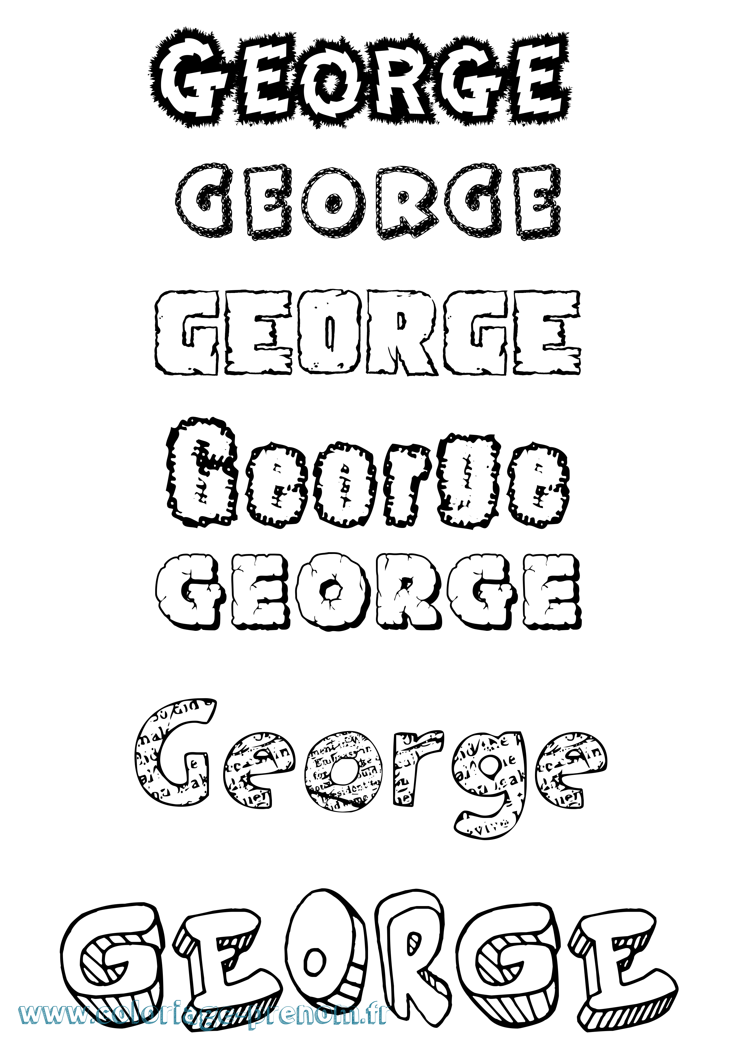 Coloriage prénom George
