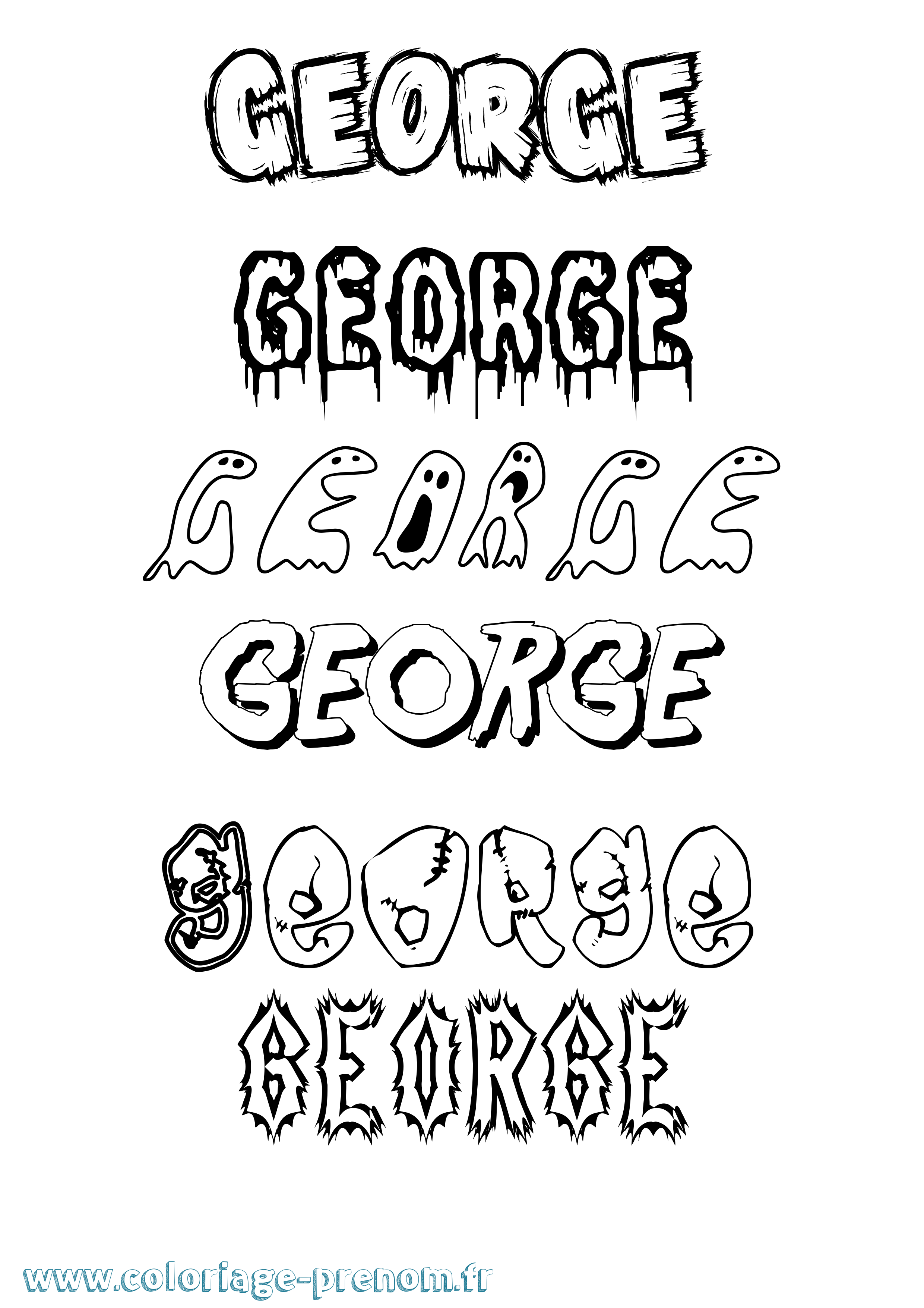 Coloriage prénom George