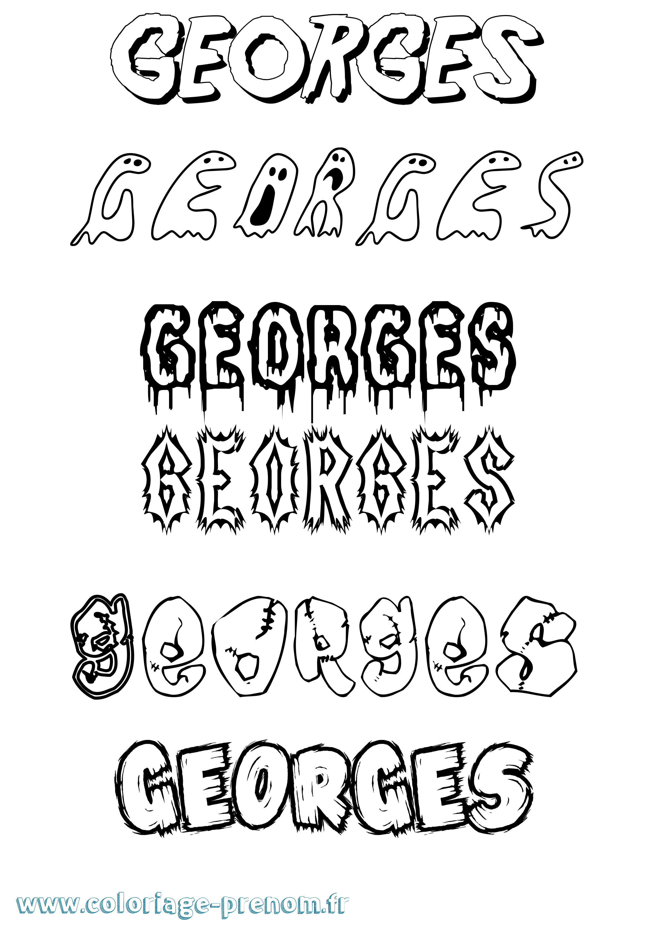 Coloriage Georges Frisson Coloriage prénom Georges Frisson