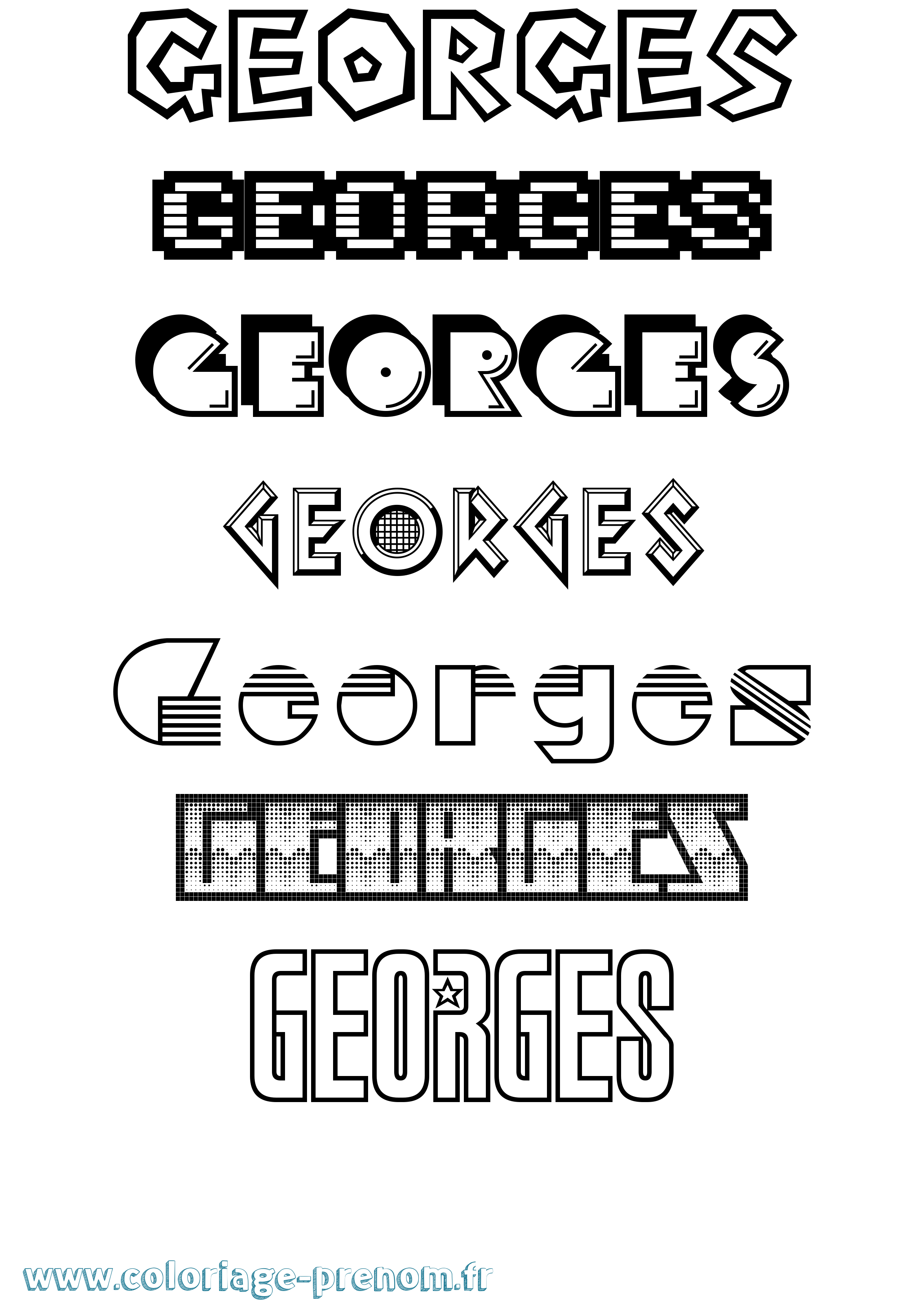 Coloriage prénom Georges Jeux Vidéos