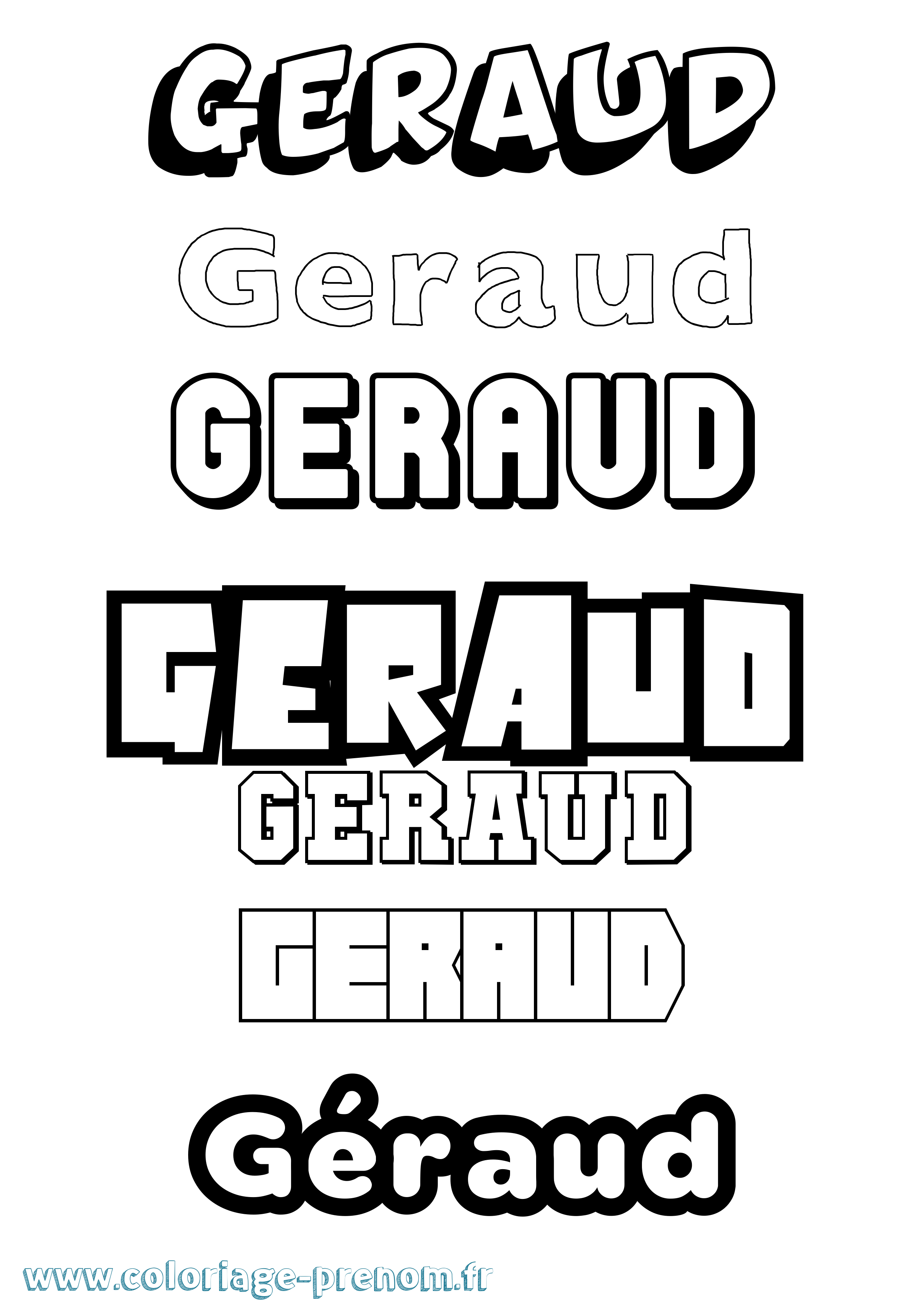 Coloriage prénom Géraud Simple