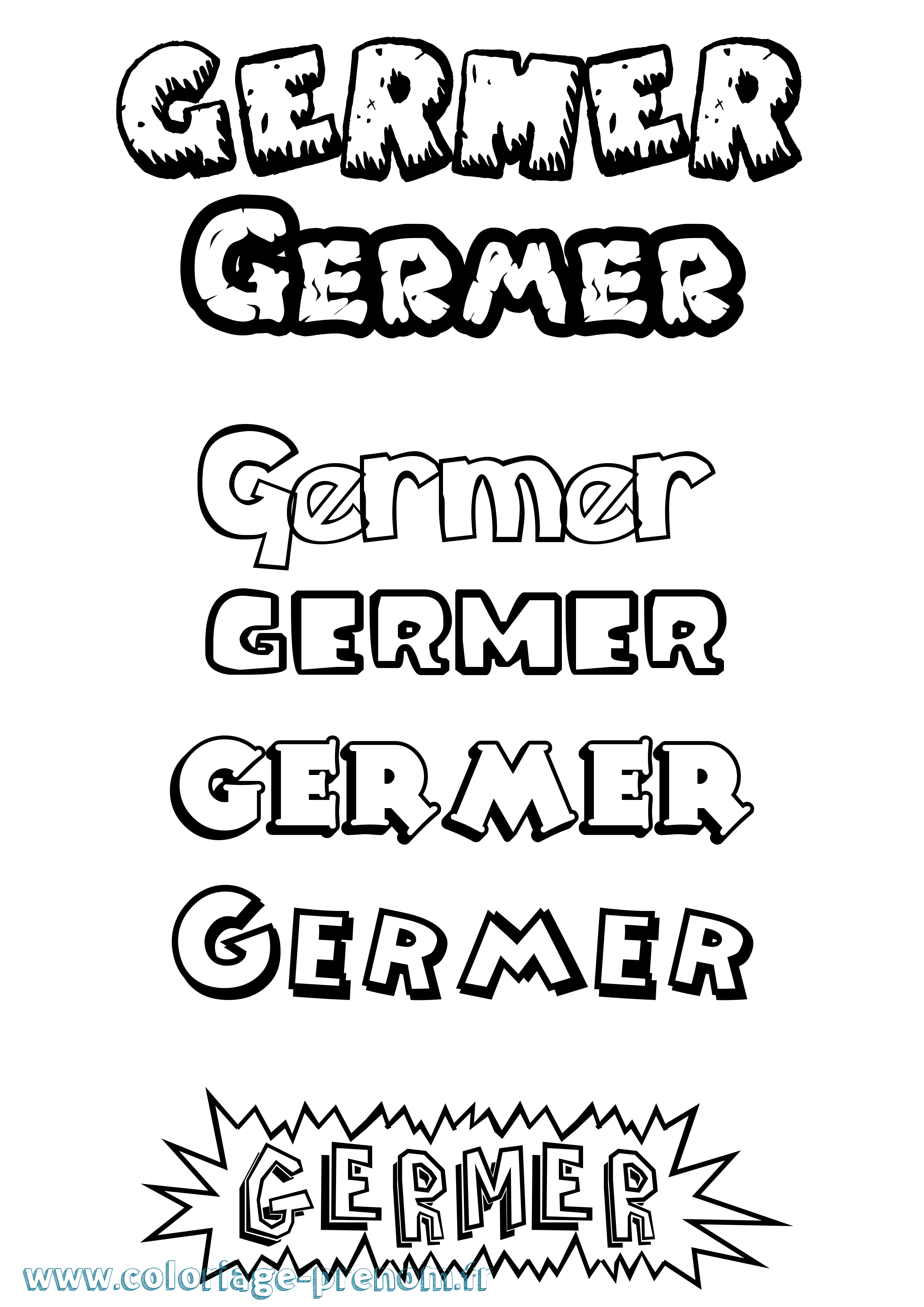 Coloriage prénom Germer Dessin Animé