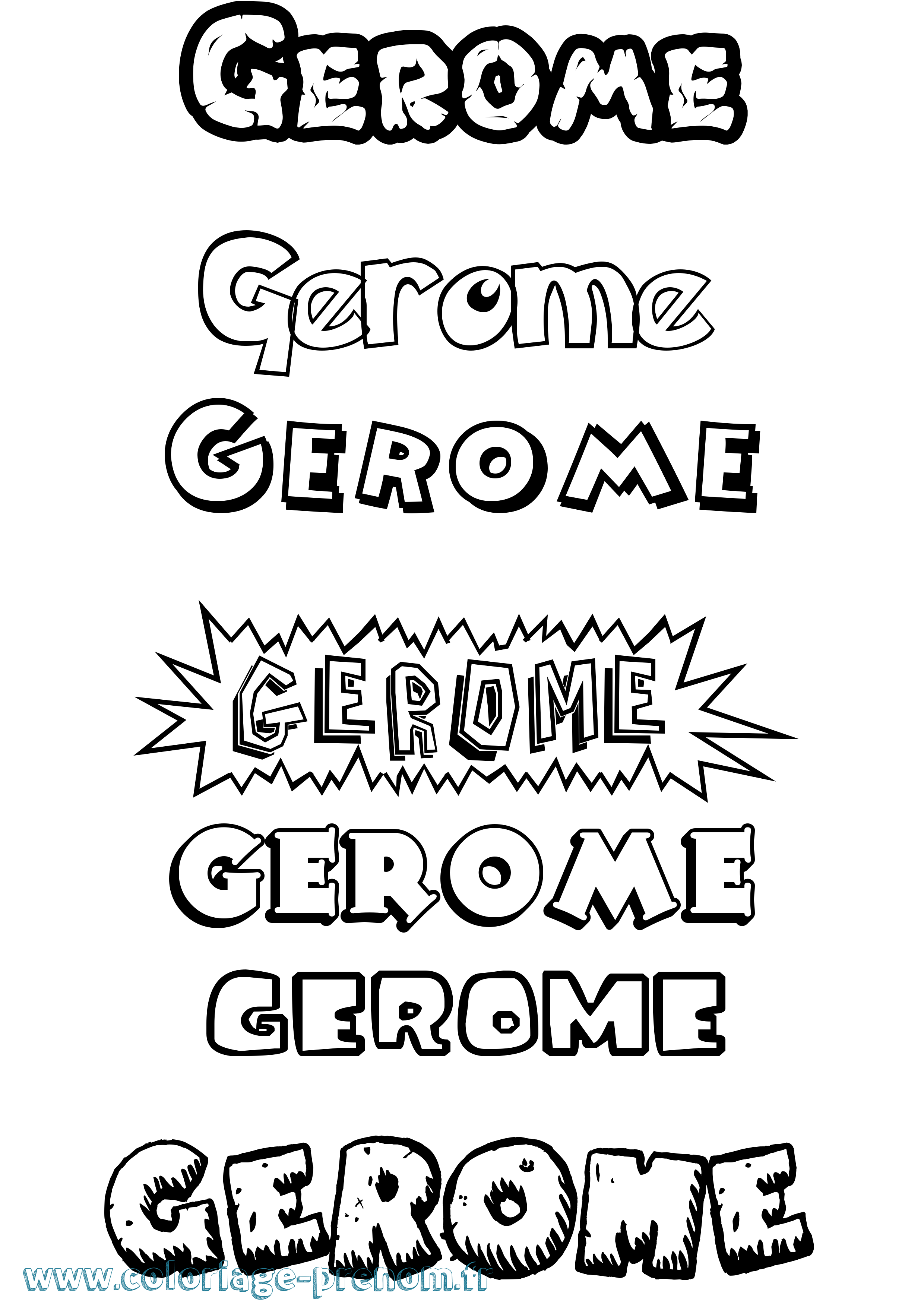 Coloriage prénom Gerome Dessin Animé