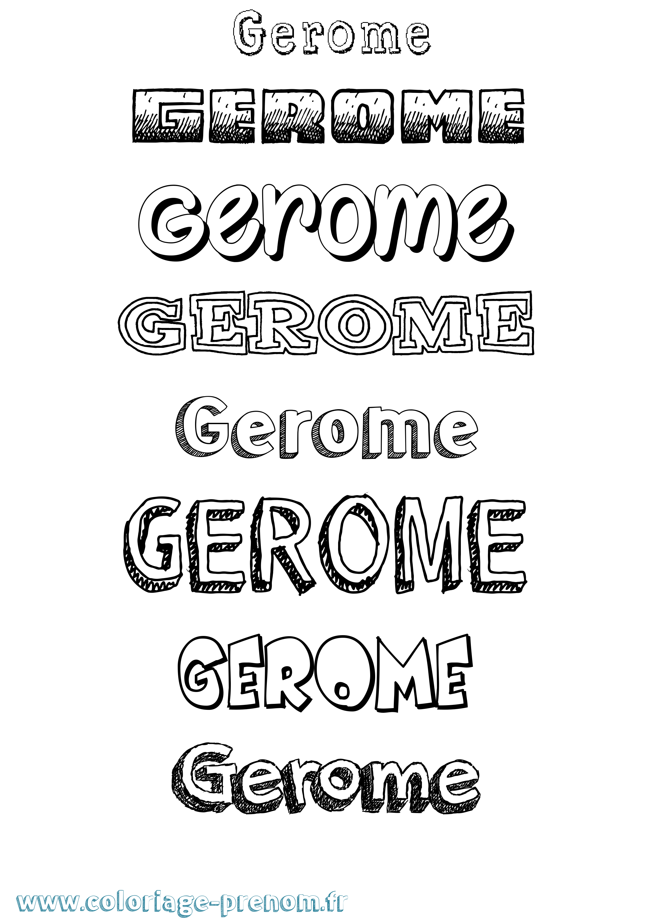 Coloriage prénom Gerome Dessiné