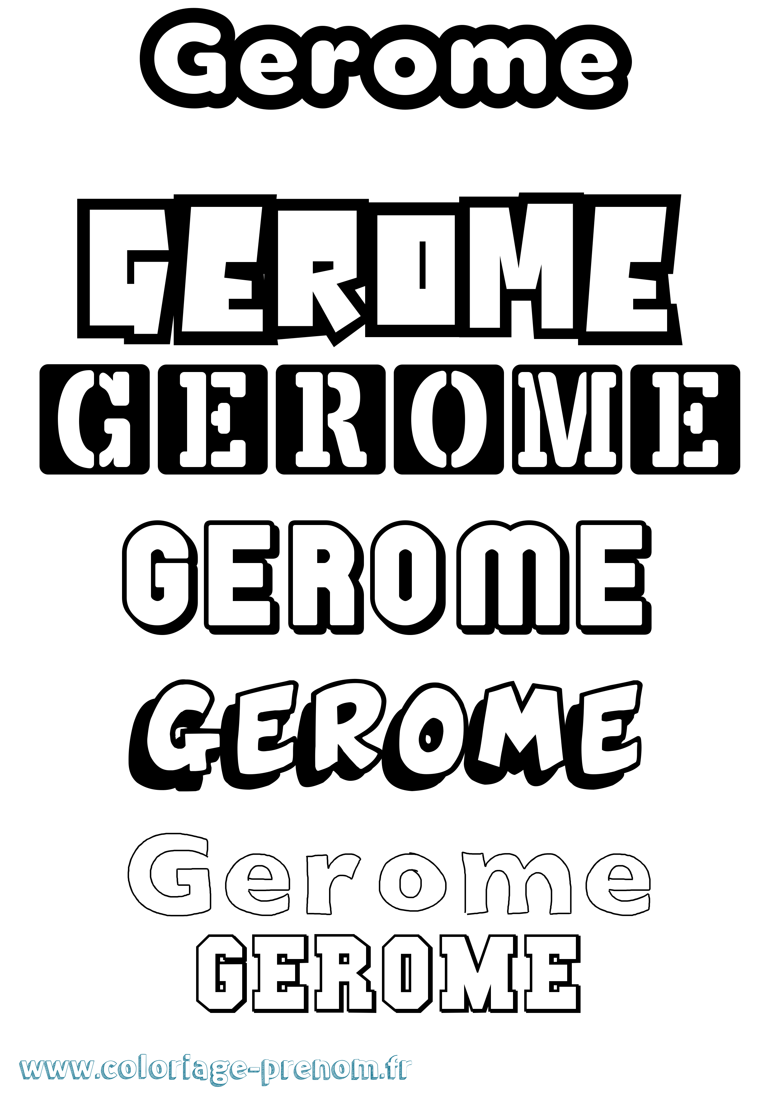 Coloriage prénom Gerome Simple