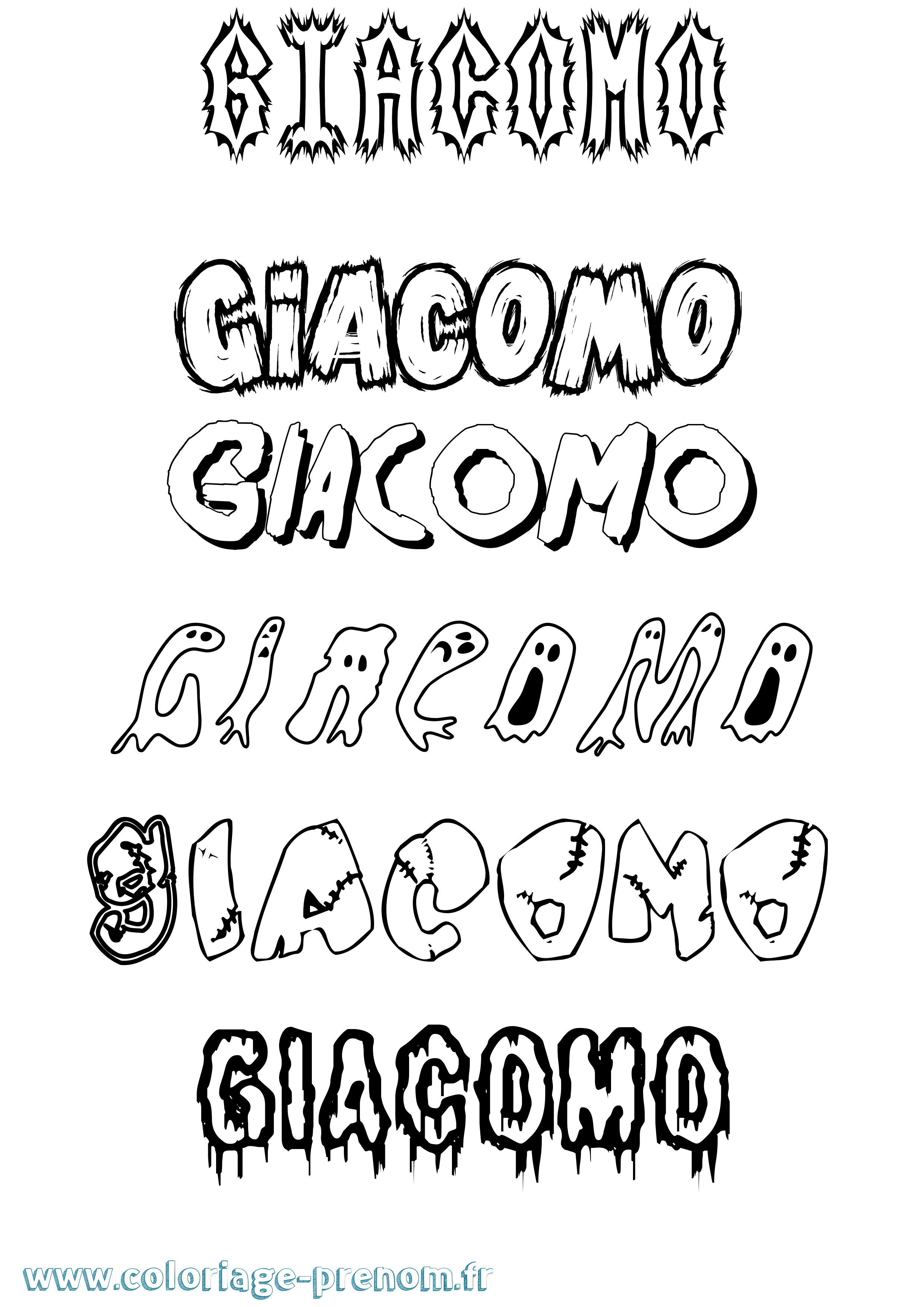 Coloriage Giacomo Frisson Coloriage prénom Giacomo Frisson