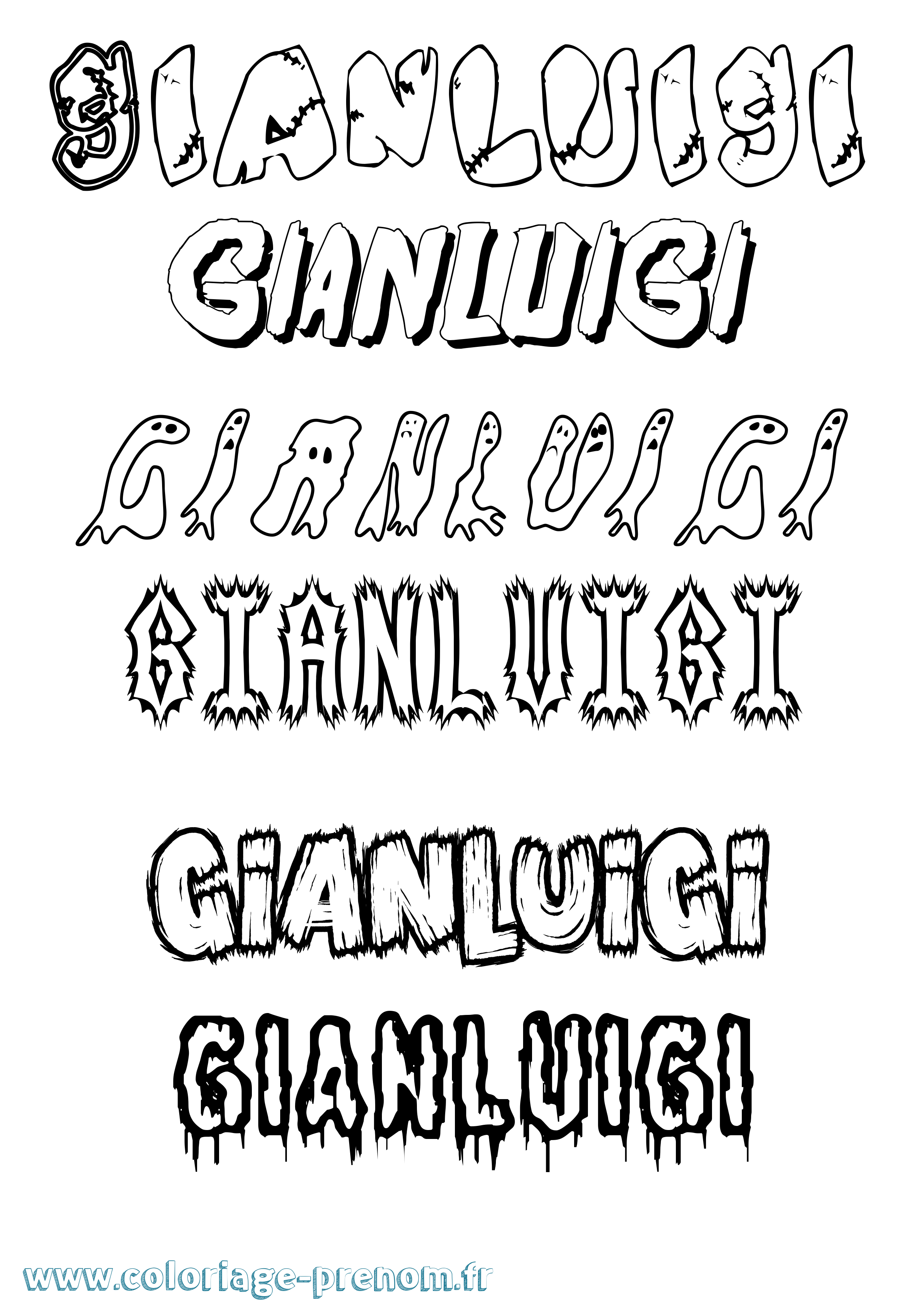 Coloriage Gianluigi Frisson Coloriage prénom Gianluigi Frisson